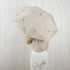 シノワズリーモダン ボタニカル刺しゅう 晴雨兼用 ミニ折りたたみ傘