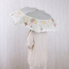 シノワズリーモダン 花束みたいな刺しゅう 晴雨兼用 折りたたみ傘