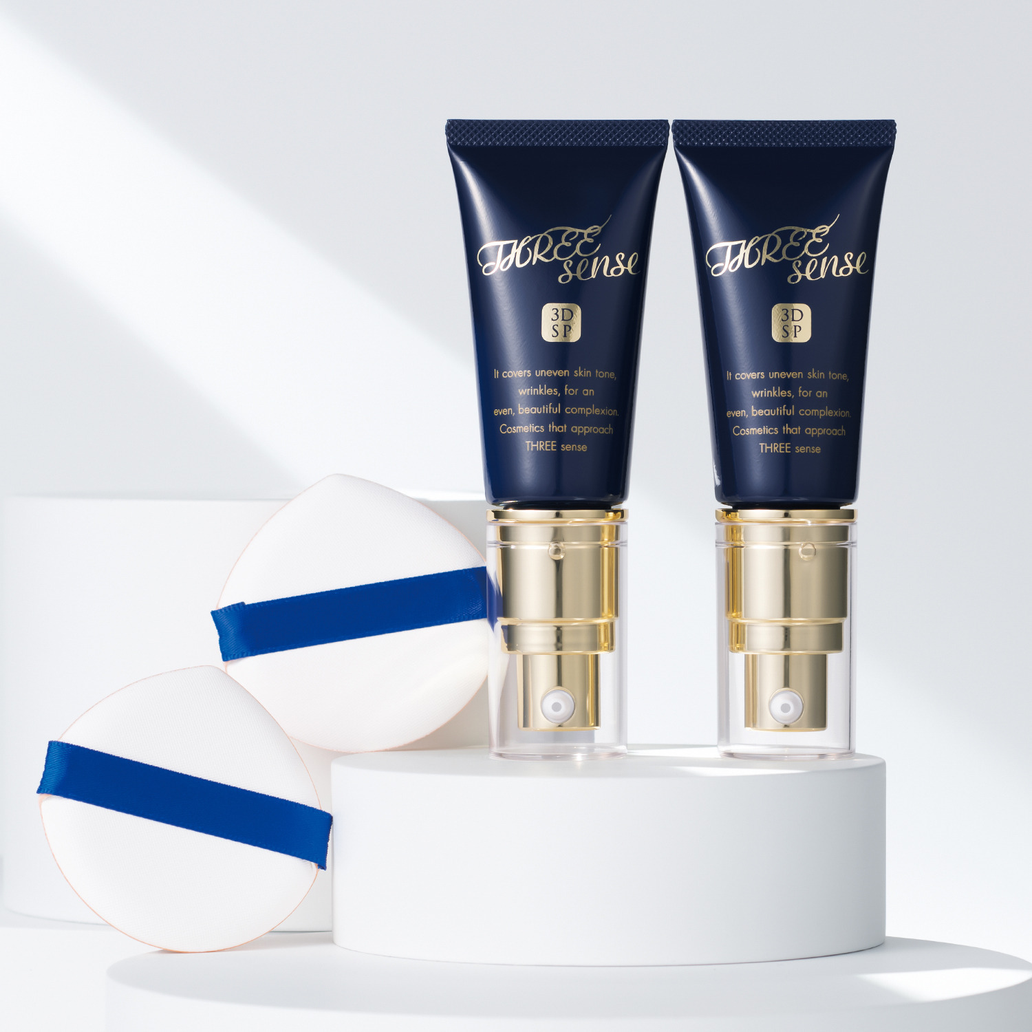 スリーセンス シワ＆影を徹底カバー！ メイク効果で 肌引き締め＆ハリを演出 ３ＤファンデーションＳＰ ２本セット