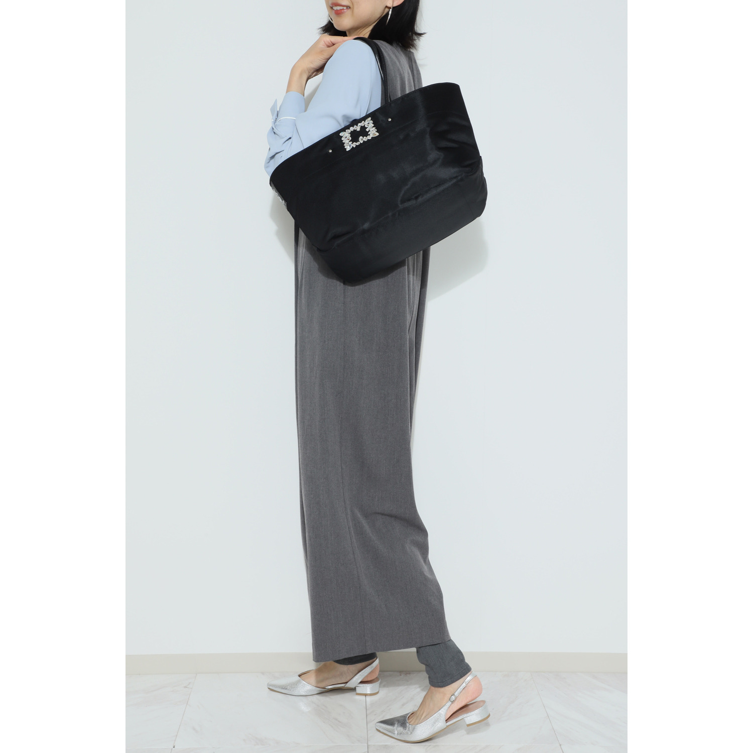 エーディーエムジェイ はっ水 ナイロンリュクス ファスナートートバッグ