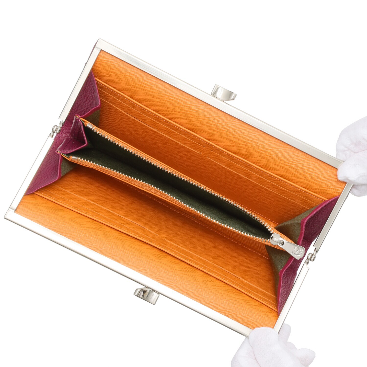 エーディーエムジェイ インポートカーフレザー ショップチャンネル デビュー２０周年記念 アールデコ口金ウォレット