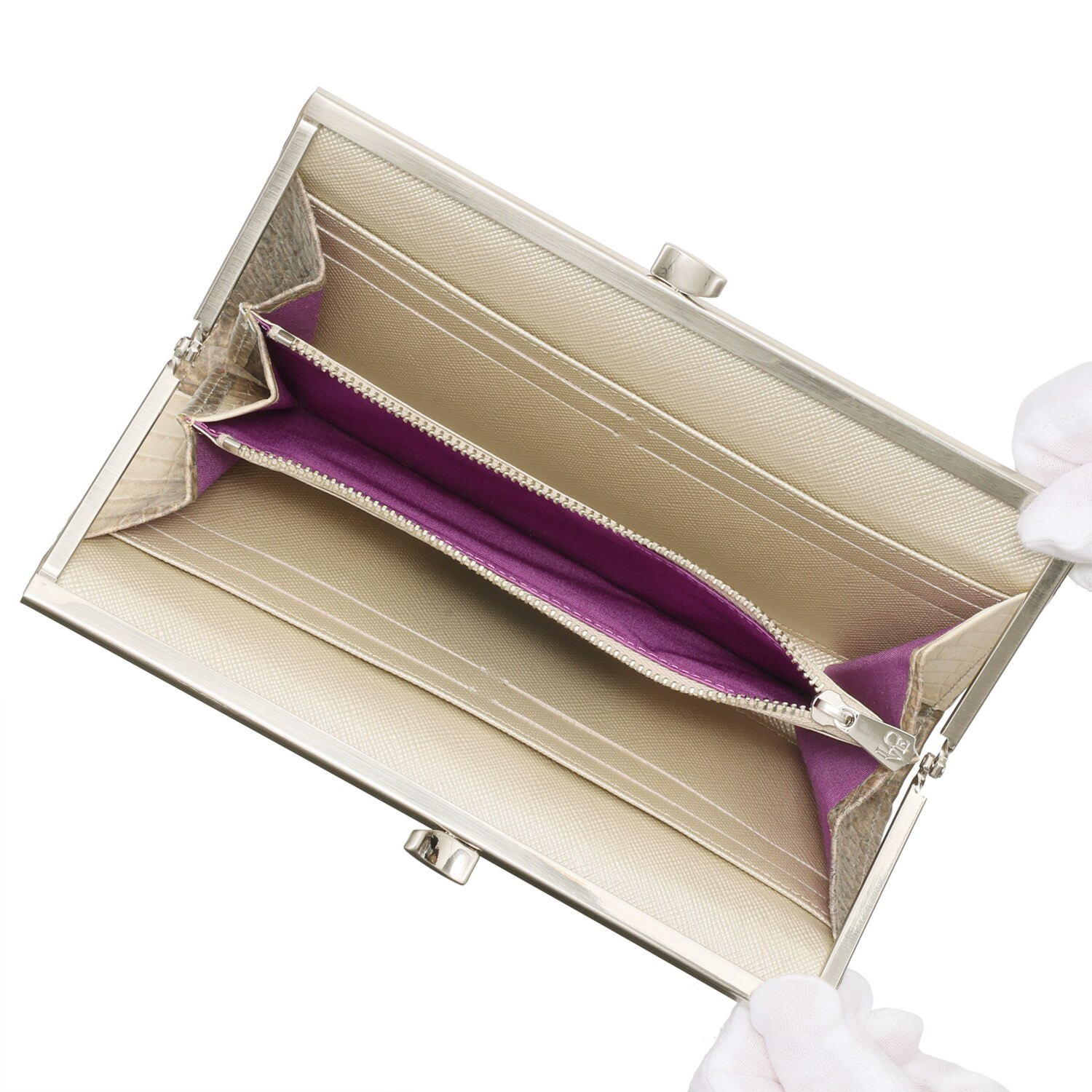 エーディーエムジェイ インポートカーフレザー ショップチャンネル デビュー２０周年記念 アールデコ口金ウォレット