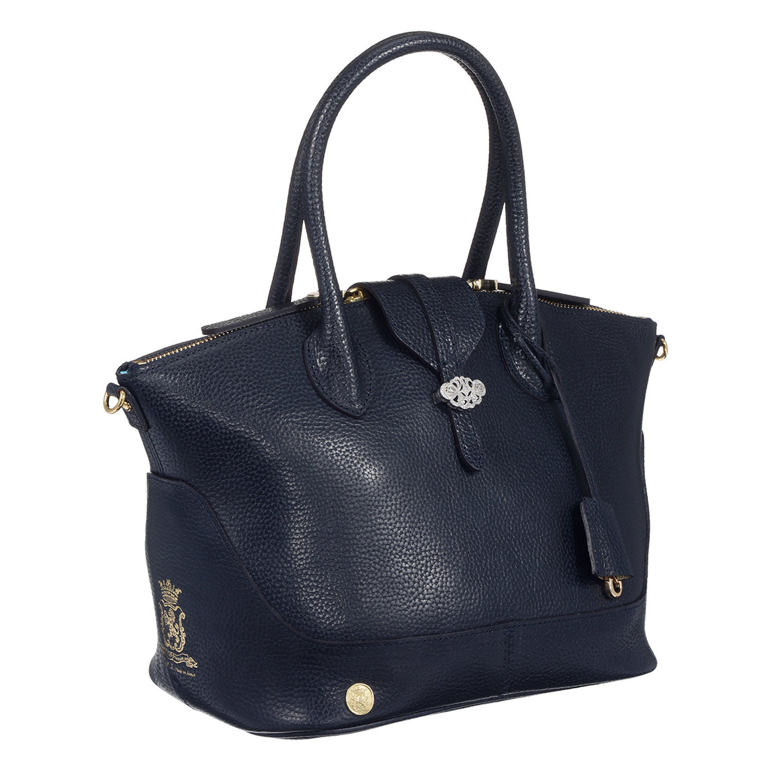 エーディーエムジェイ イタリアンレザー アールデコモティーフ ボストンバッグ