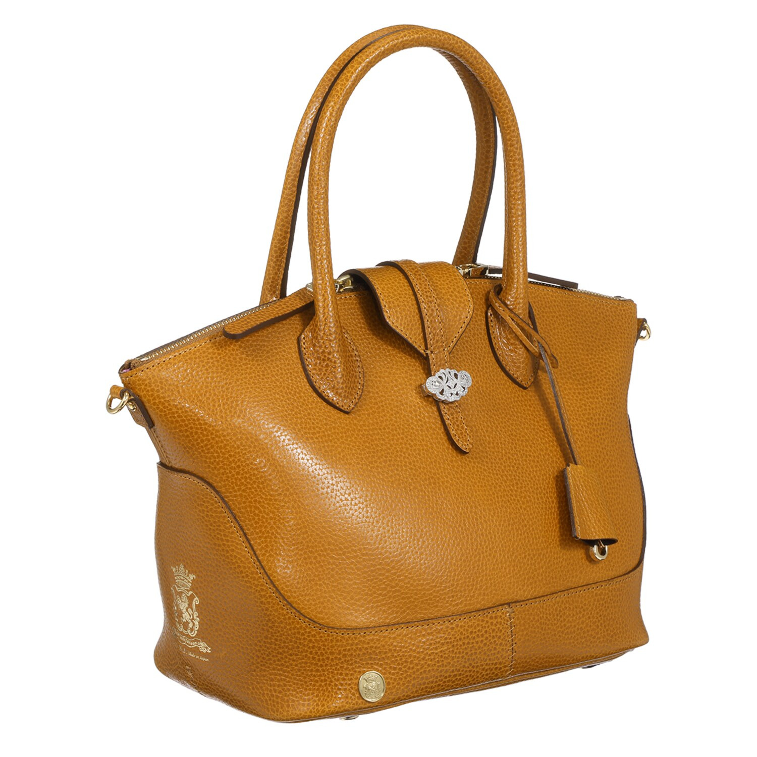 エーディーエムジェイ イタリアンレザー アールデコモティーフ ボストンバッグ