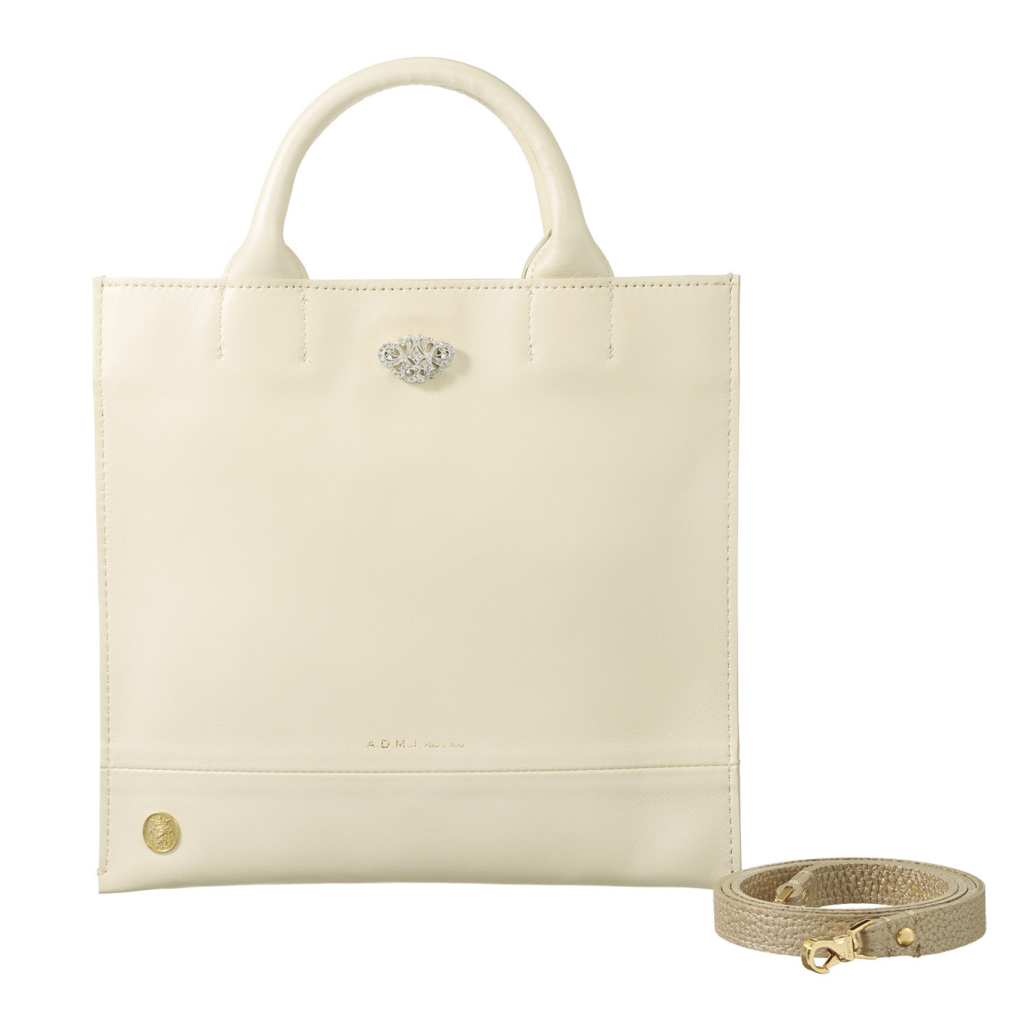 エーディーエムジェイ イタリアンナッパ アールデコモティーフ ミニショルダーバッグ