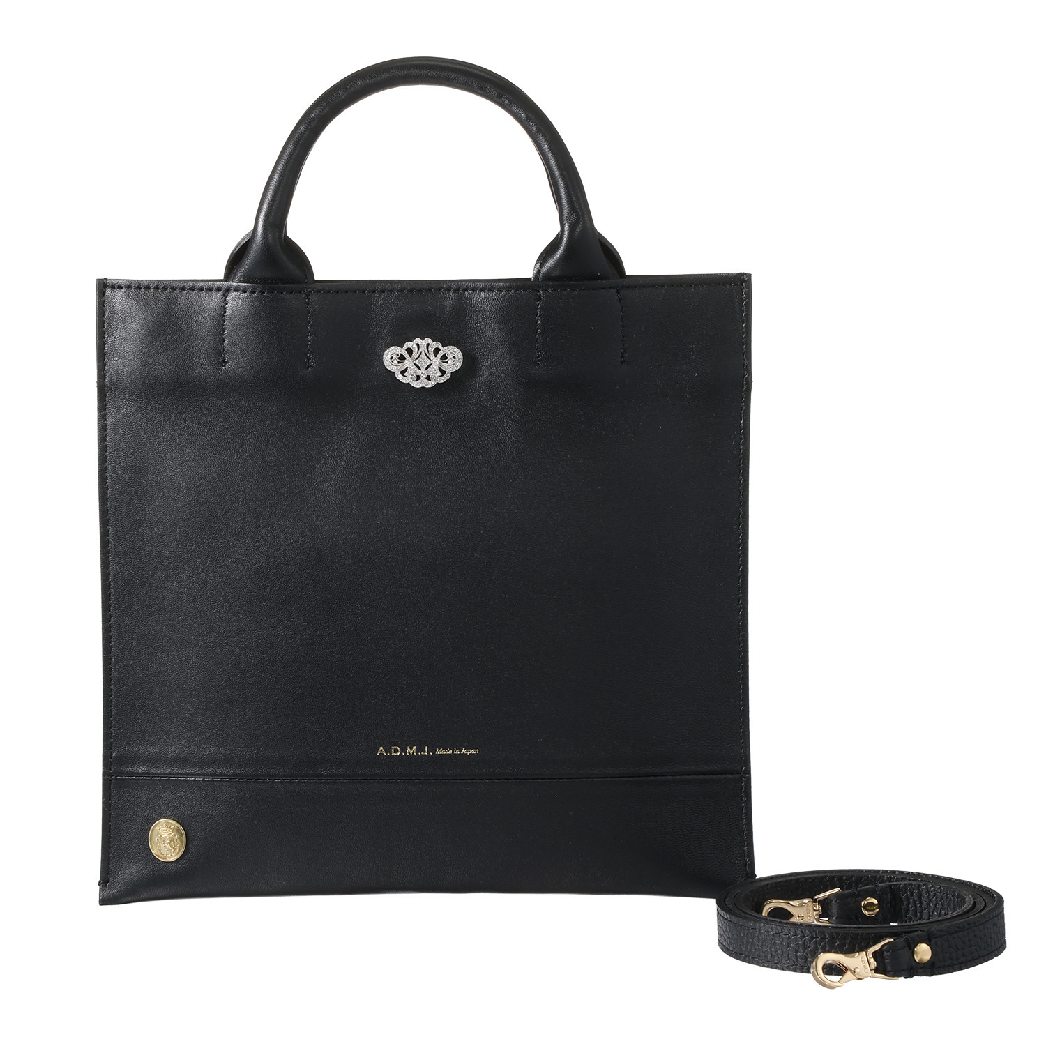 エーディーエムジェイ イタリアンナッパ アールデコモティーフ ミニショルダーバッグ