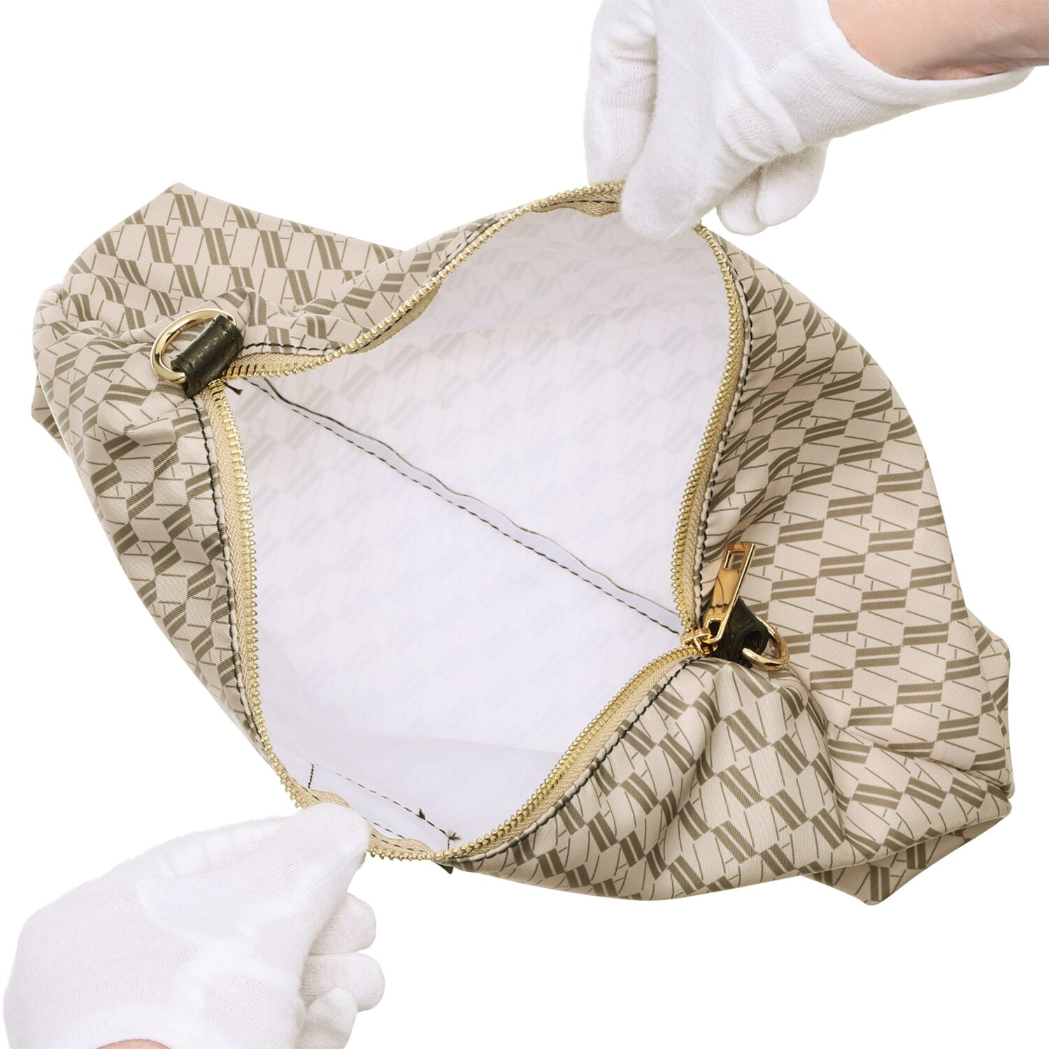 アンナヴィルジリ イタリア製 モノグラムポーチバッグ＆ カーフシュリンク型押し トートバッグ “ジョイア”