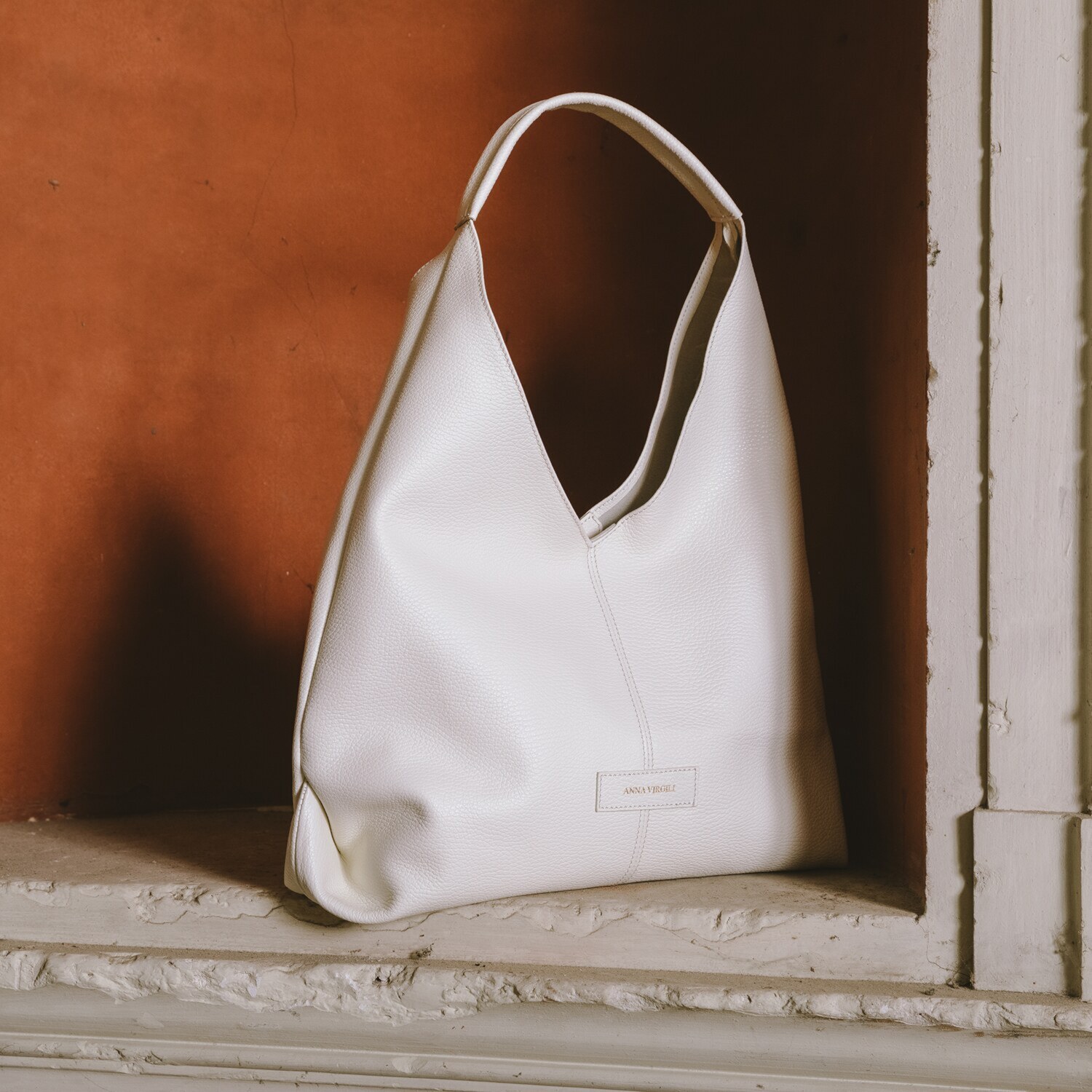 アンナヴィルジリ イタリア製 モノグラムポーチバッグ＆ カーフシュリンク型押し トートバッグ “ジョイア”