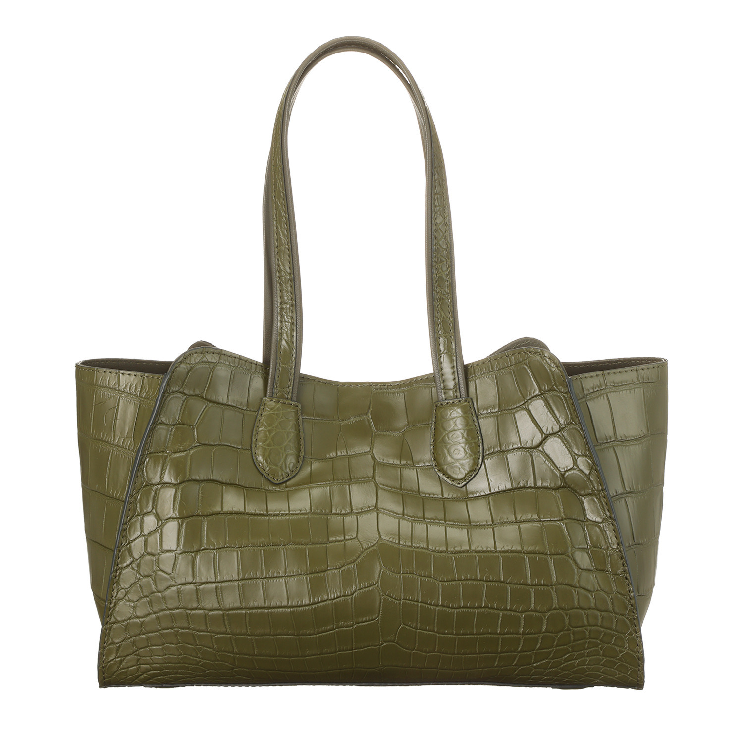 ペレリールッソ スペインタンナー セミシャイニング ソフトクロコダイル トートバッグ