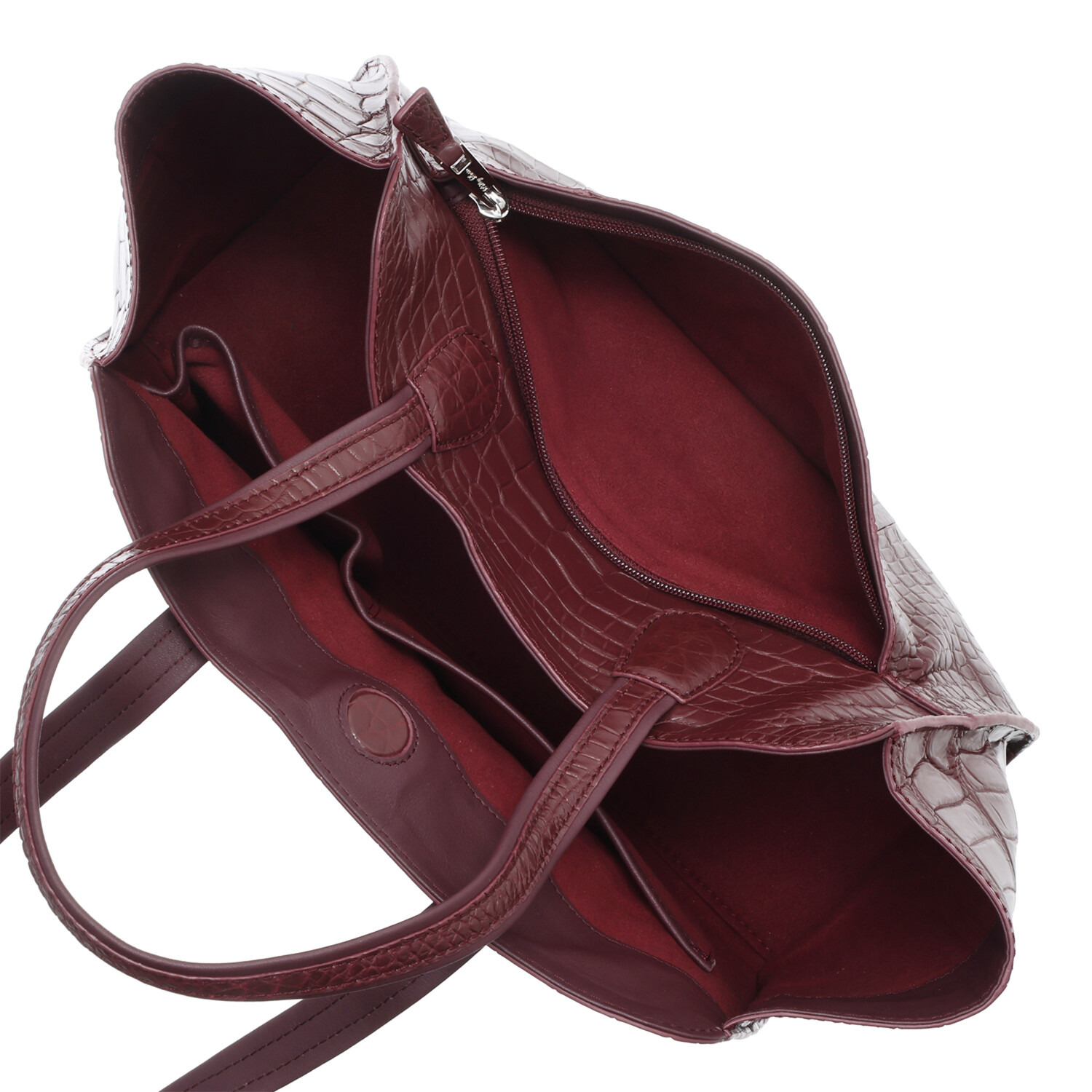 ペレリールッソ スペインタンナー セミシャイニング ソフトクロコダイル トートバッグ