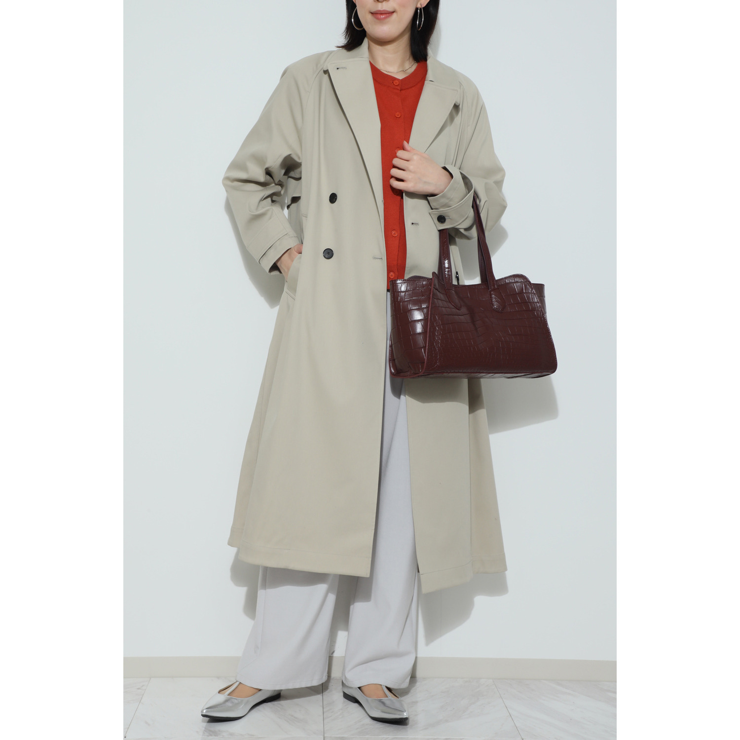 ペレリールッソ スペインタンナー セミシャイニング ソフトクロコダイル トートバッグ