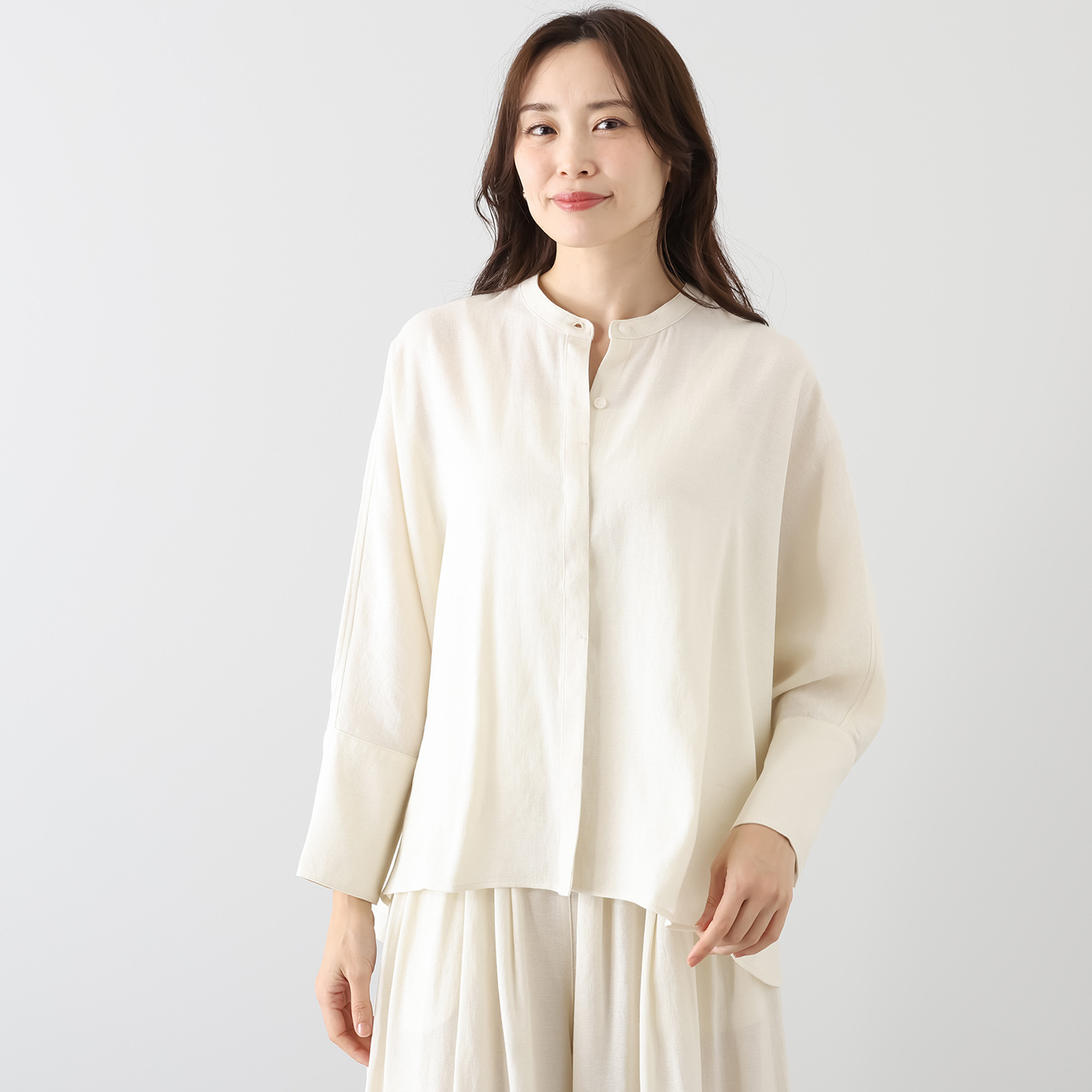 ＢＯＵＮＣＹ　ＢＯＮＤ バーズアイ ハンサムリラックス スタンドネックシャツ