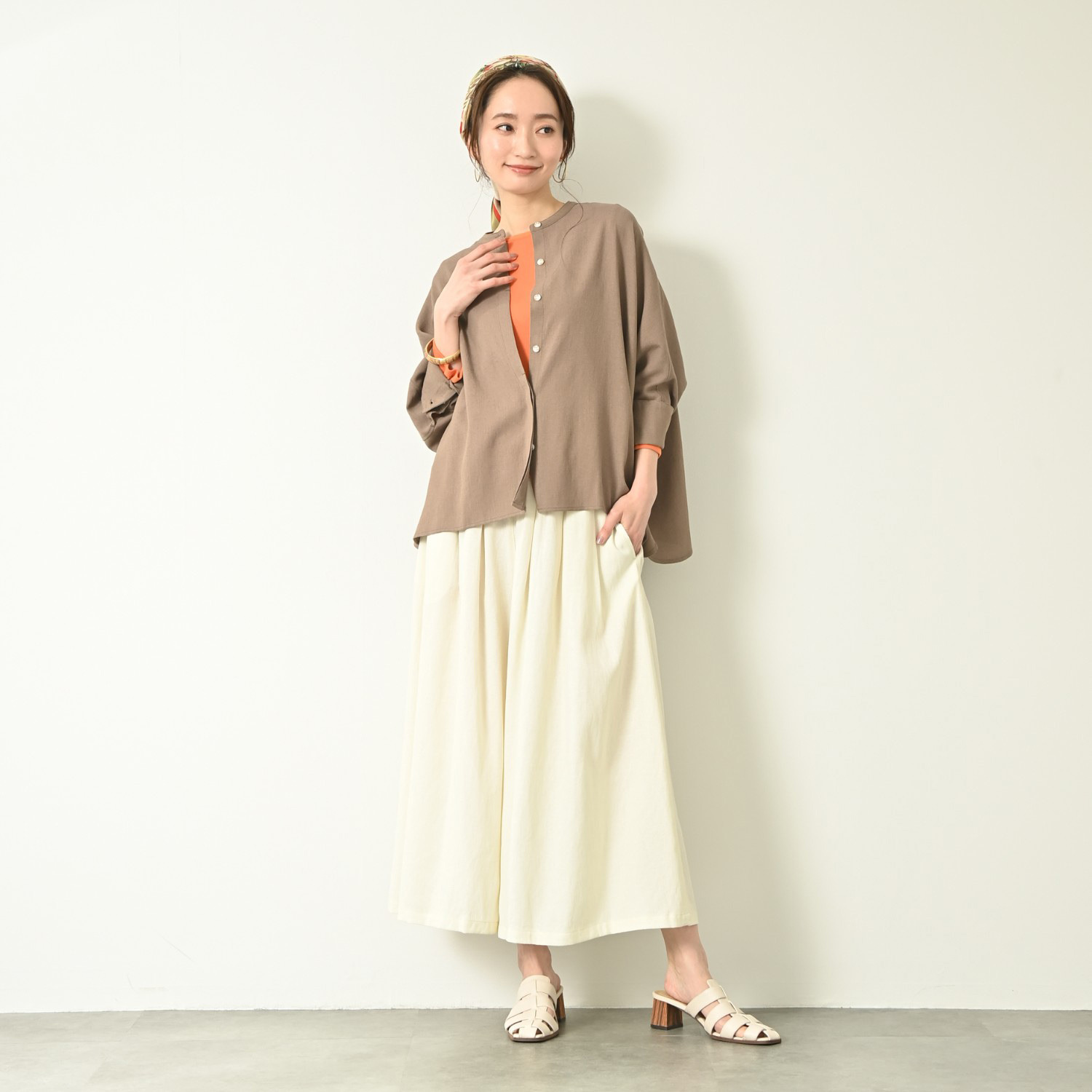 ＢＯＵＮＣＹ　ＢＯＮＤ バーズアイ ハンサムリラックス スタンドネックシャツ