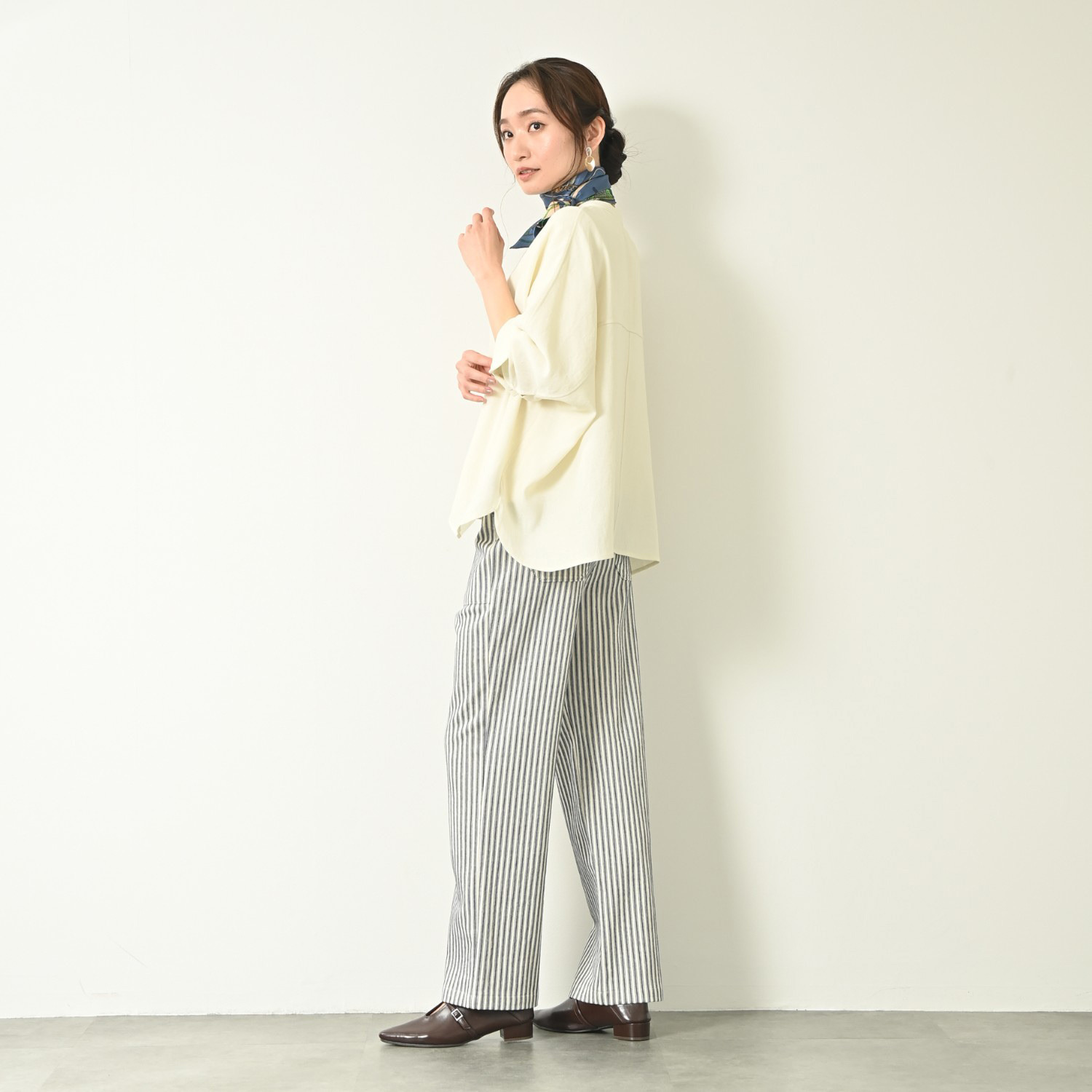 ＢＯＵＮＣＹ　ＢＯＮＤ バーズアイ ハンサムリラックス スタンドネックシャツ