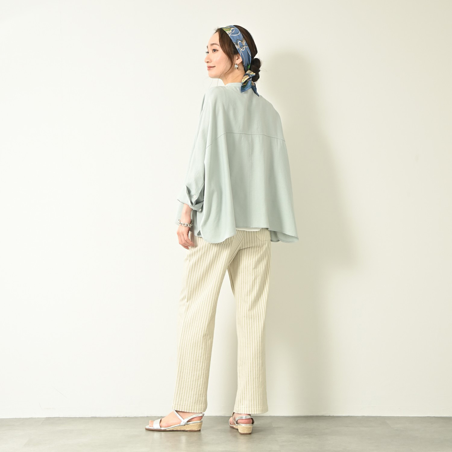 ＢＯＵＮＣＹ　ＢＯＮＤ バーズアイ ハンサムリラックス スタンドネックシャツ