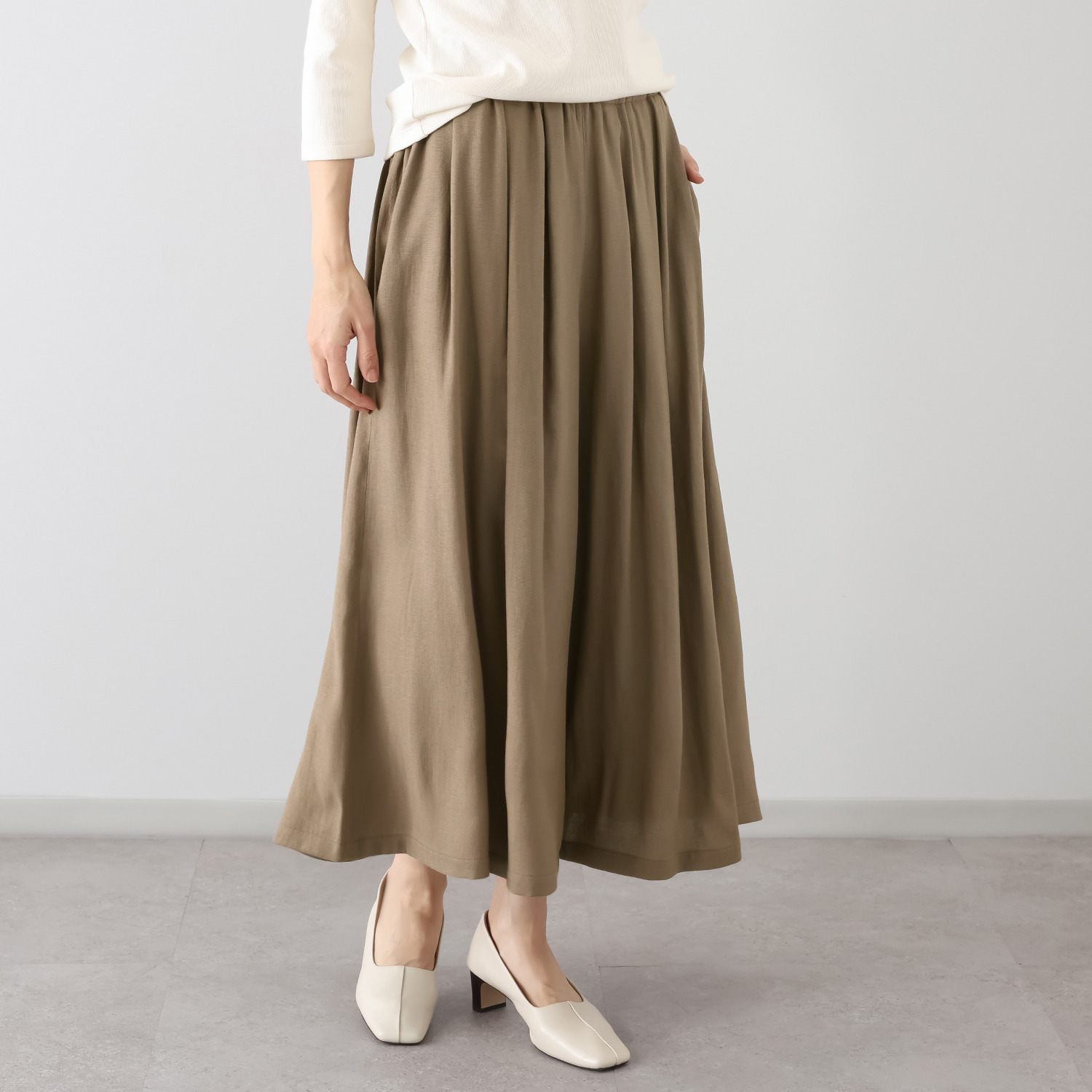 ＢＯＵＮＣＹ　ＢＯＮＤ バーズアイ シルエットにこだわった フレアーパンツ