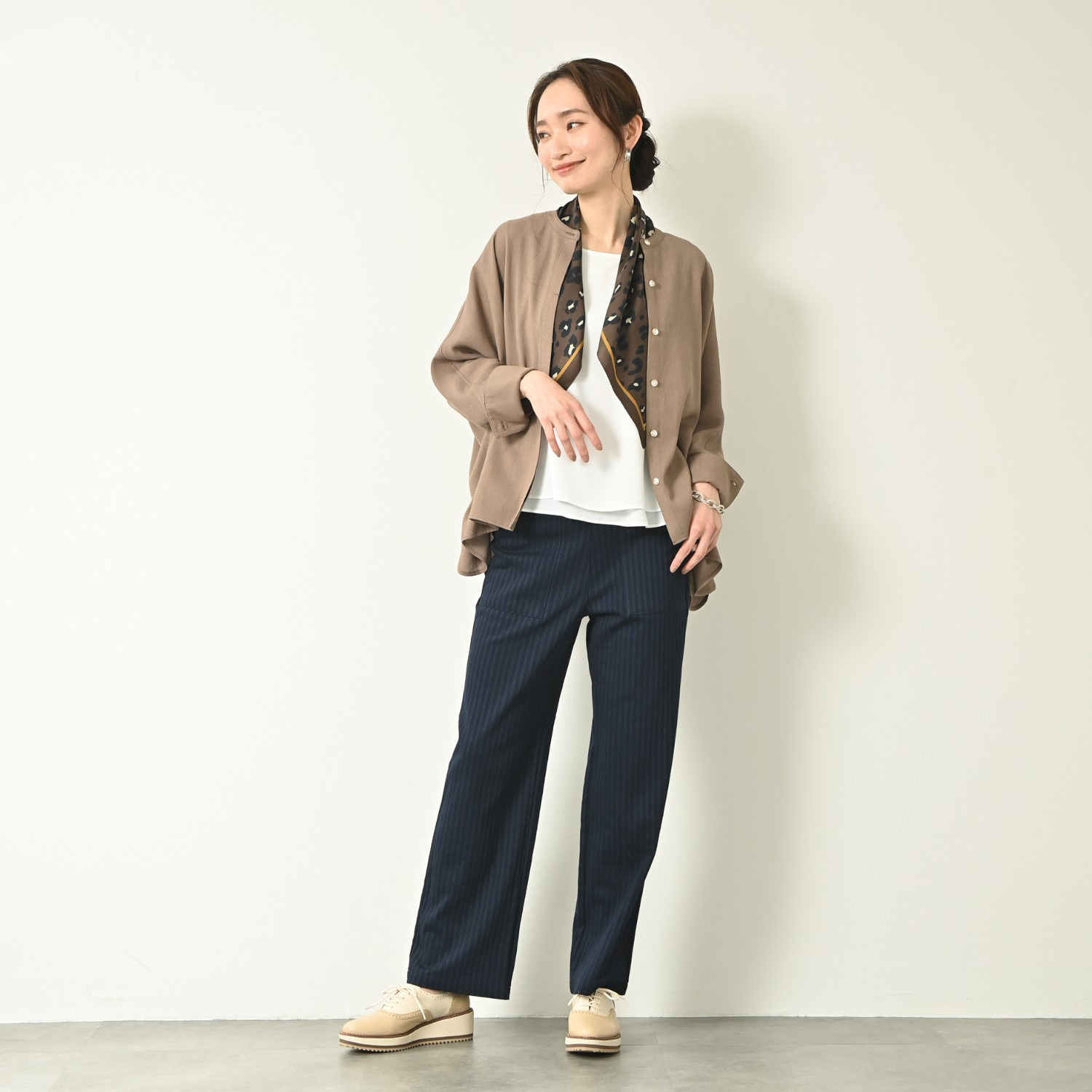 ＢＯＵＮＣＹ　ＢＯＮＤ ダブルレイヤード とろみシフォン フレアープルオーバー