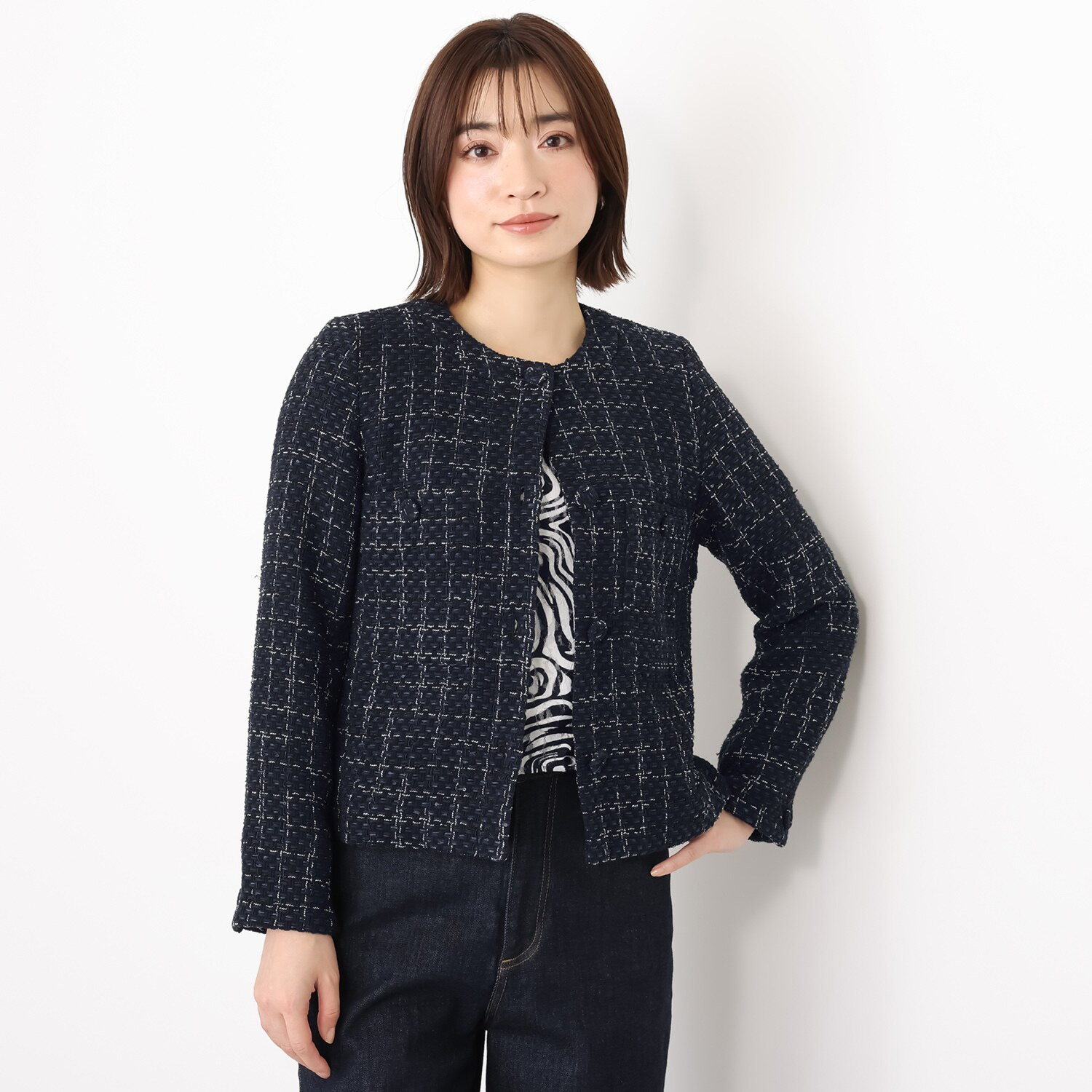 レイメイヤーズ イタリア製生地使用 ファンシーツイード ジャケット