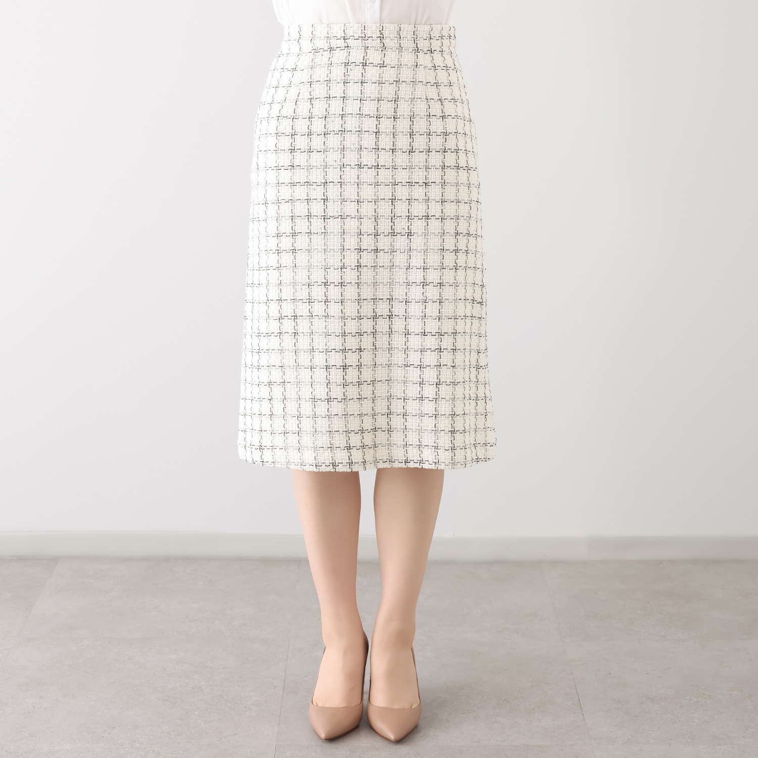 レイメイヤーズ イタリア製生地使用 ファンシーツイード タイトスカート
