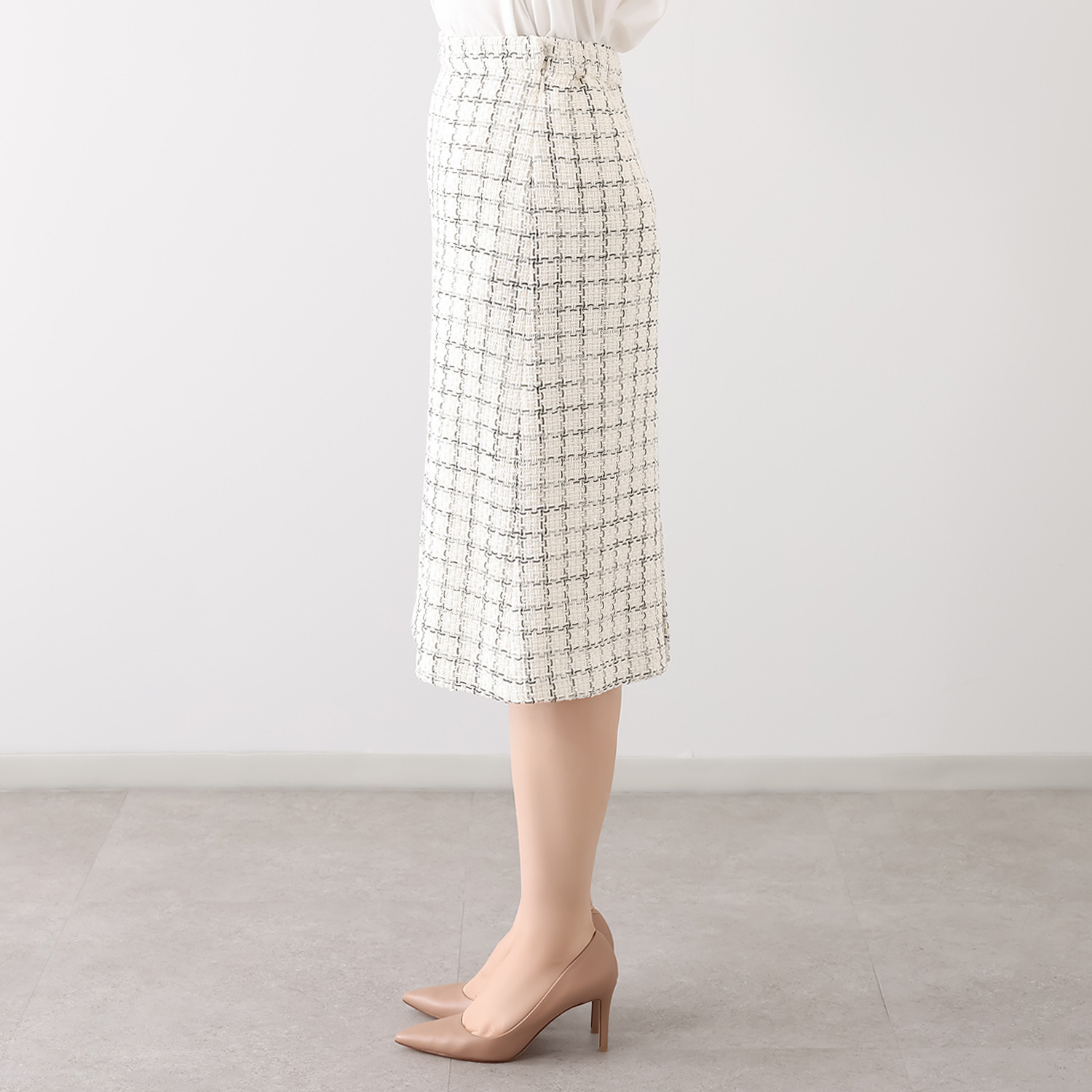 レイメイヤーズ イタリア製生地使用 ファンシーツイード タイトスカート