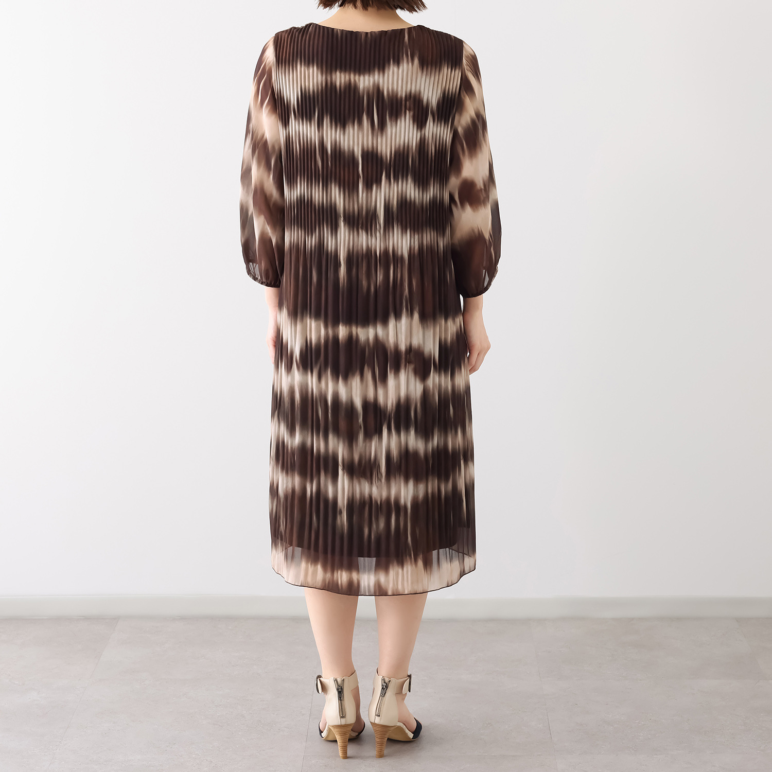 レイメイヤーズ イタリア製 シフォン プリントワンピース