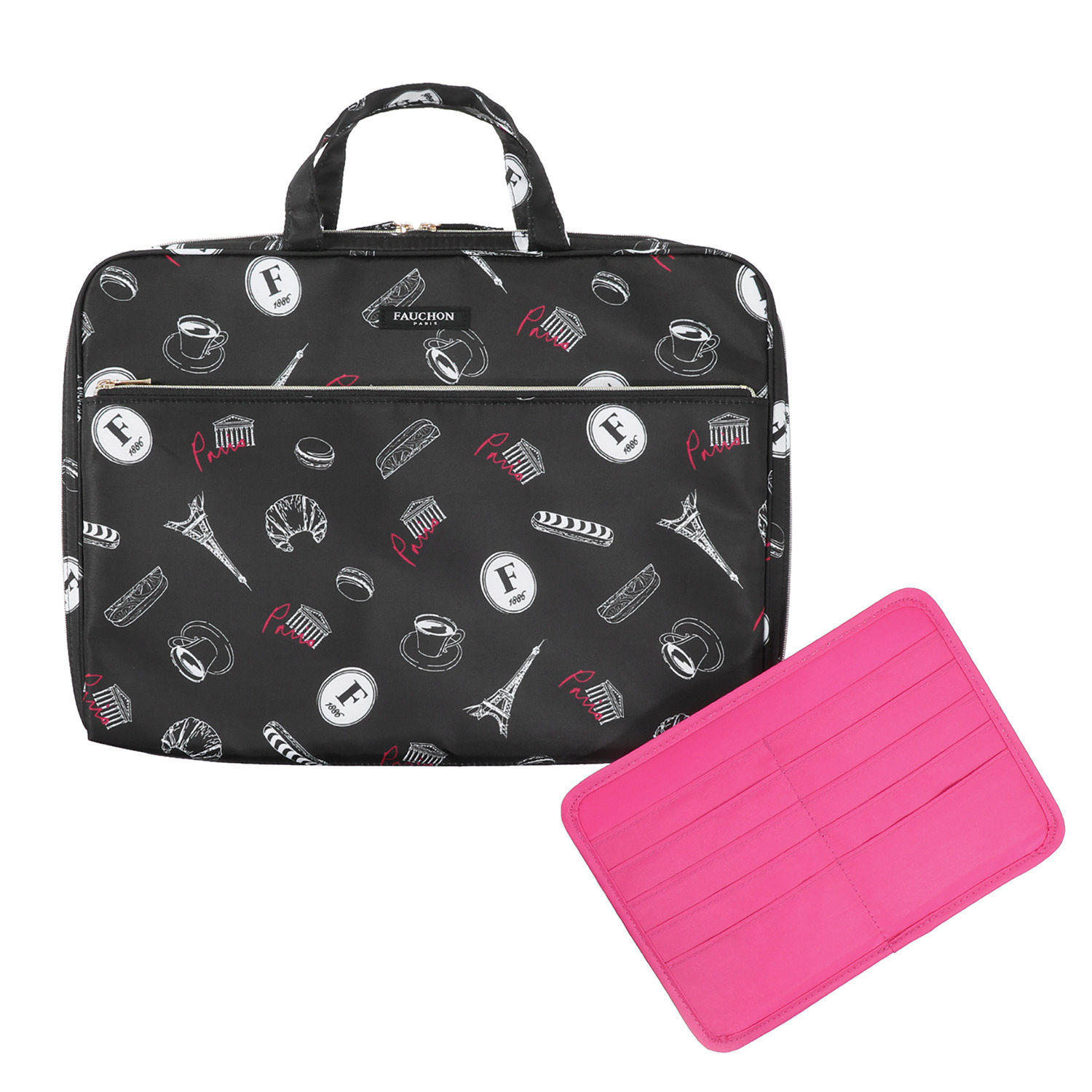 フォション プリントＡ４ジャバラ ドキュメントポーチ＆ カードケース