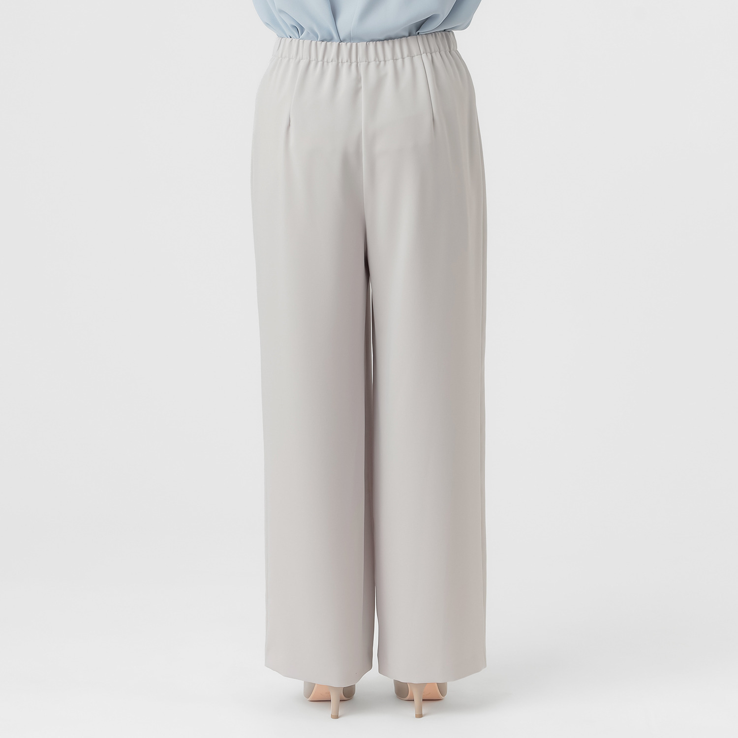 レ・ラリック ダブルストレッチ イージーワイドパンツ