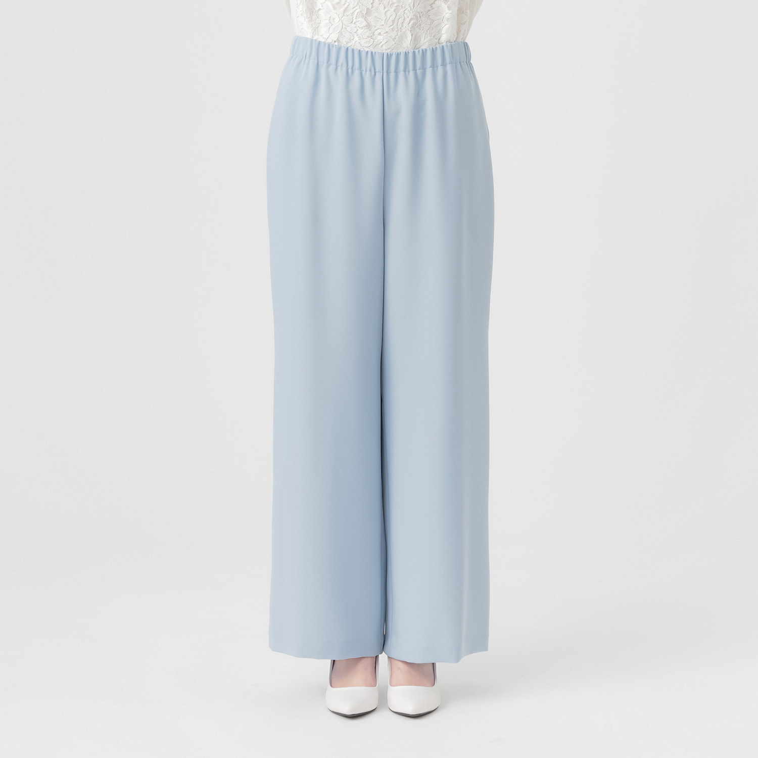 レ・ラリック ダブルストレッチ イージーワイドパンツ