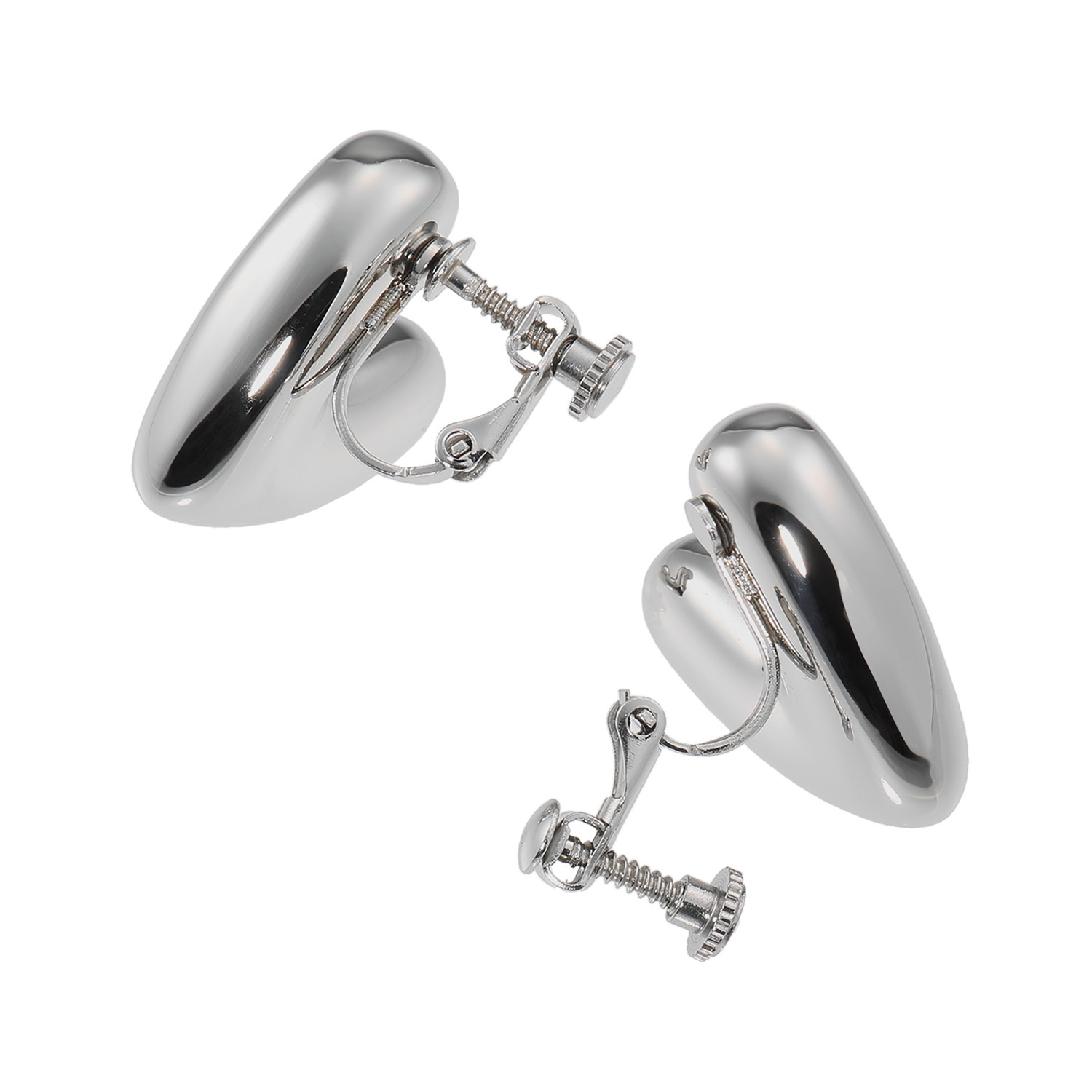 エアリーフェアリー ステンレス 変形ハートモティーフ イヤリング／ピアス