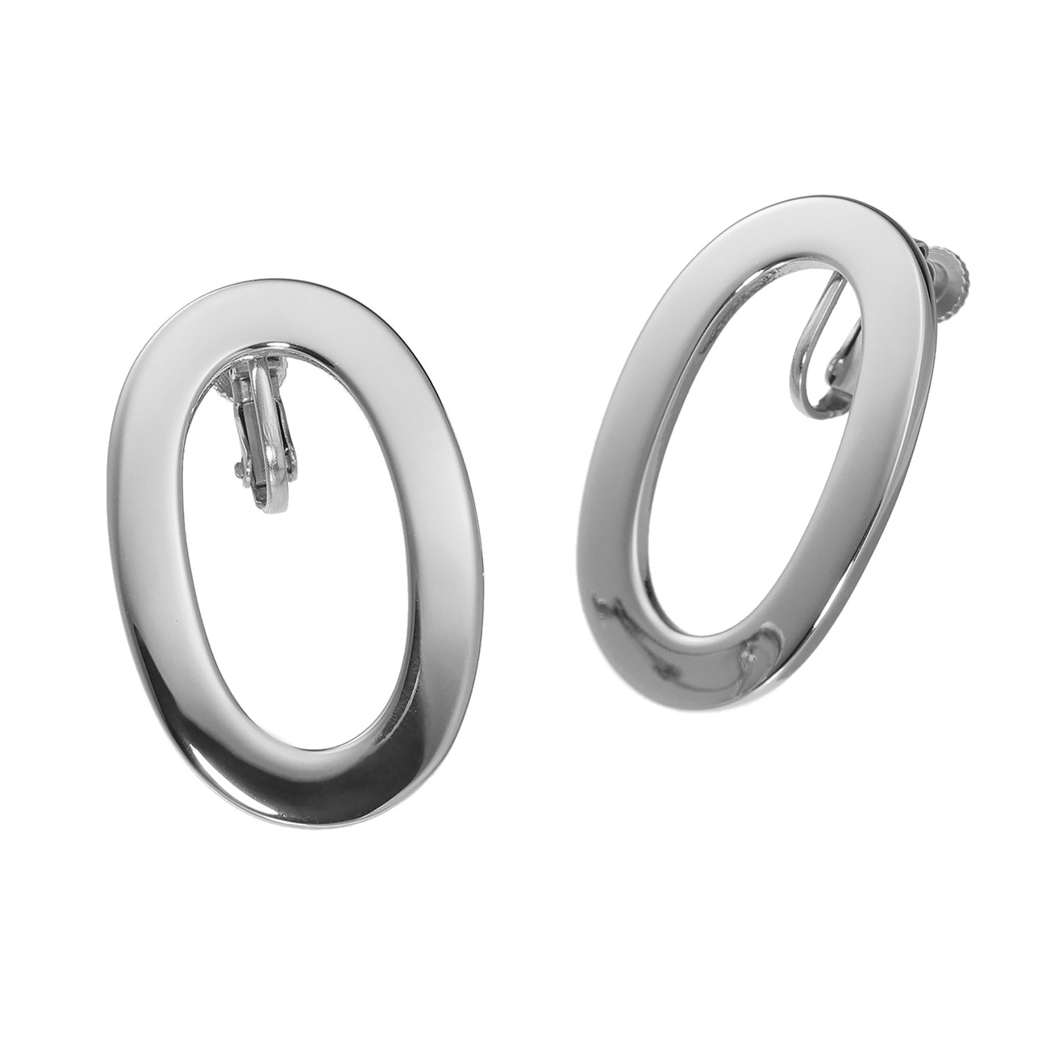 エアリーフェアリー ステンレス オーバルモティーフ イヤリング／ピアス