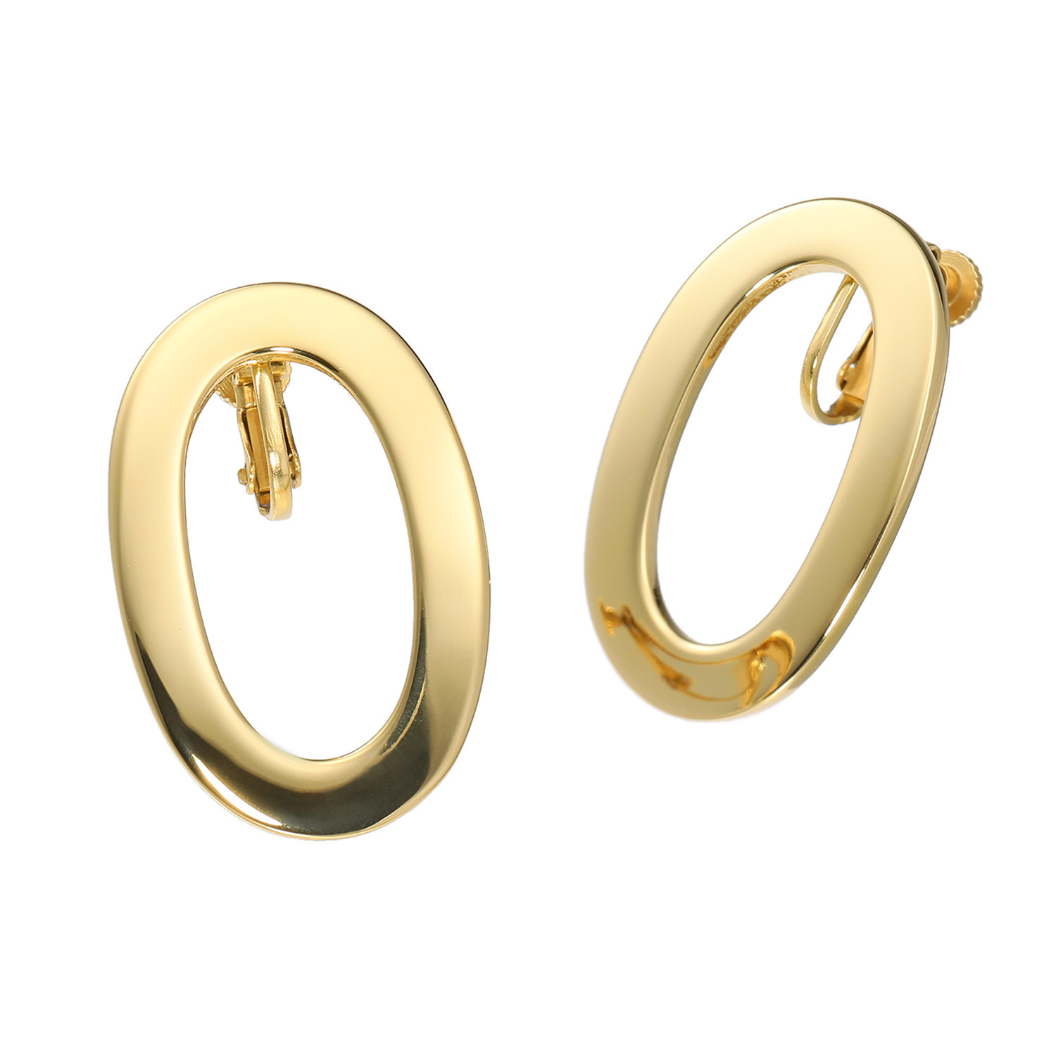 エアリーフェアリー ステンレス オーバルモティーフ イヤリング／ピアス