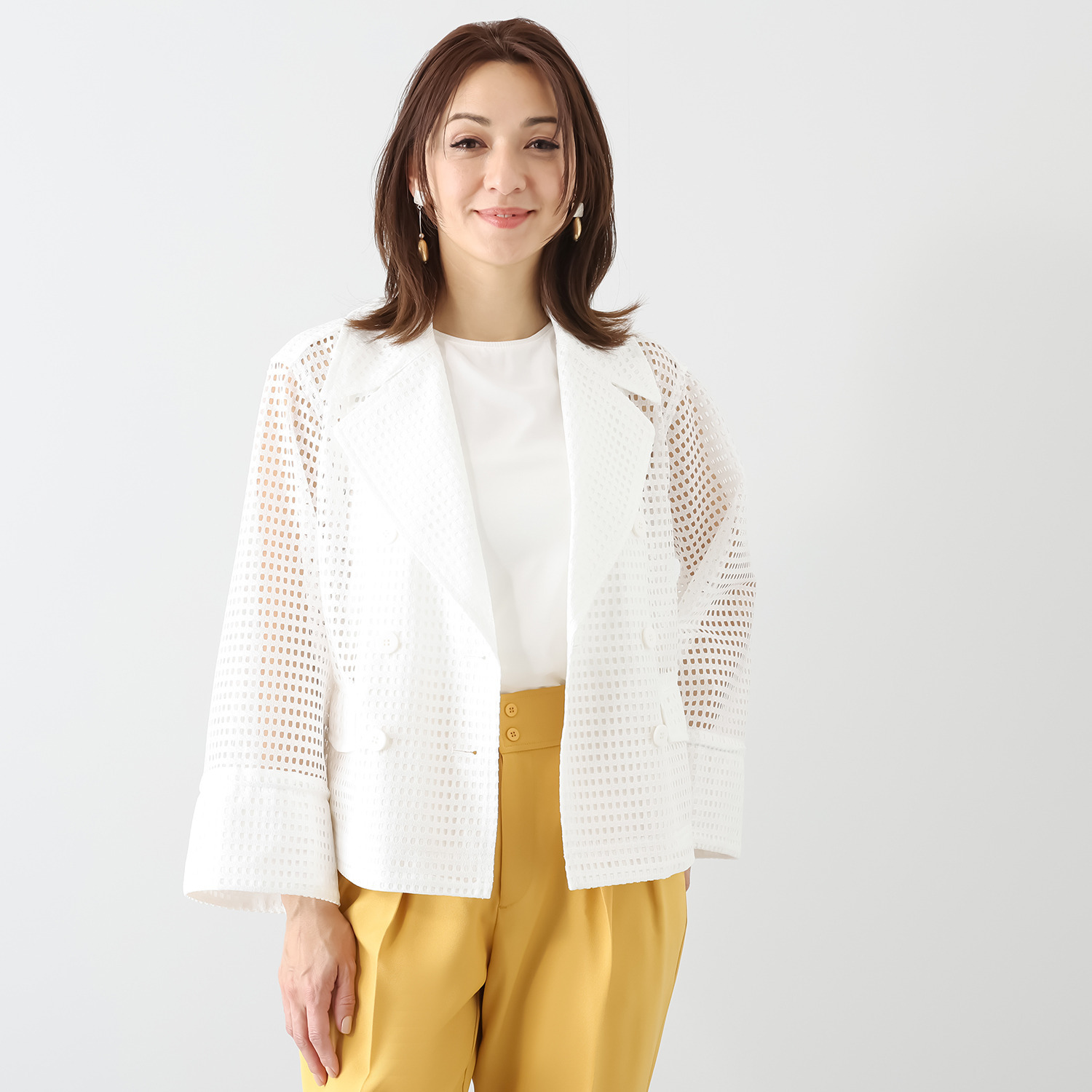 ボン・ブリコラージュ バイ　レイコ・ホウセンジ 春夏通して大活躍！ 軽やかにおしゃれに羽織る シアージャケット