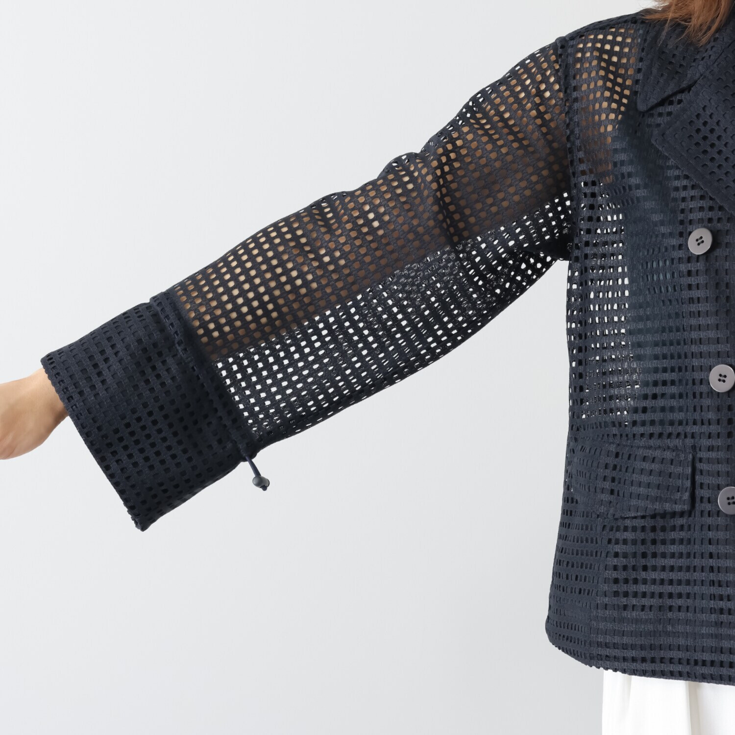 ボン・ブリコラージュ バイ　レイコ・ホウセンジ 春夏通して大活躍！ 軽やかにおしゃれに羽織る シアージャケット