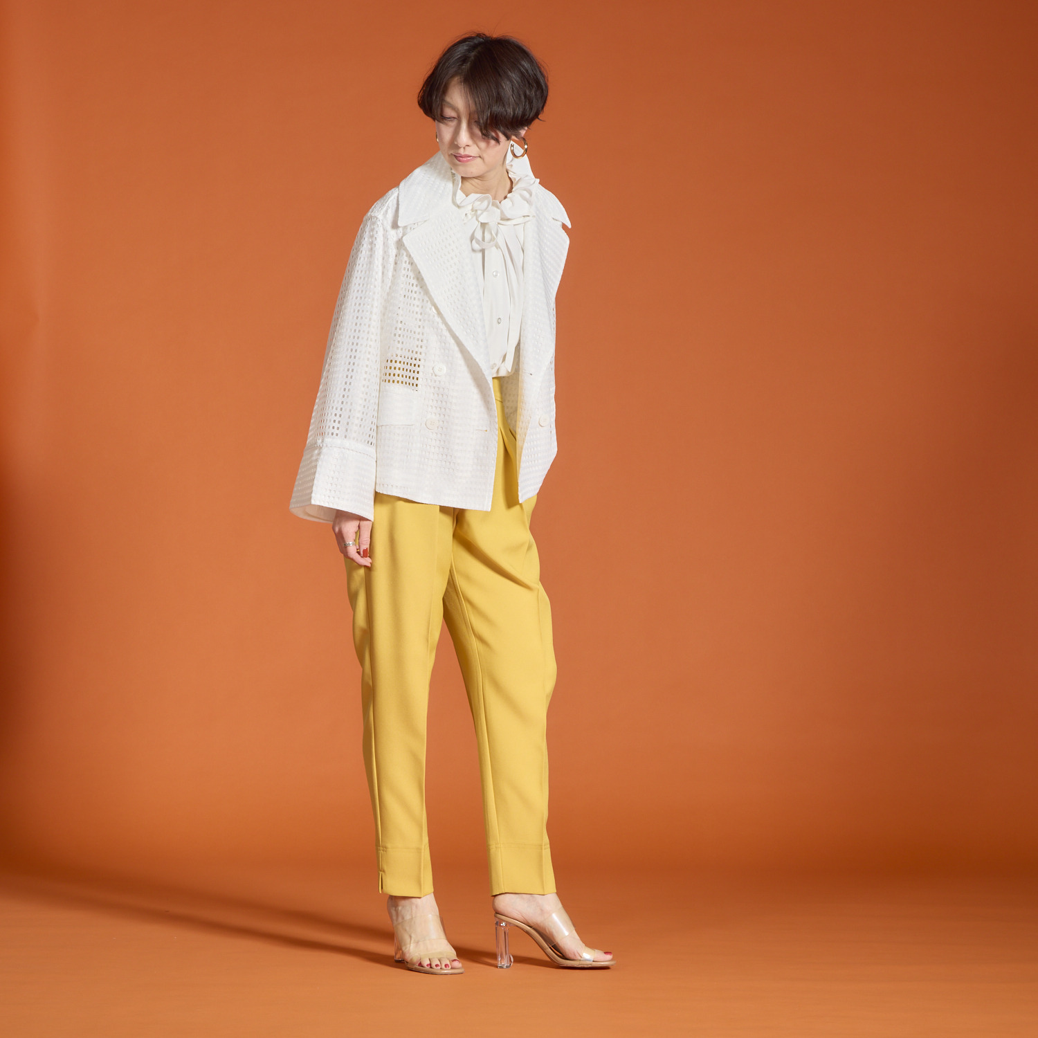 ボン・ブリコラージュ バイ　レイコ・ホウセンジ 春夏通して大活躍！ 軽やかにおしゃれに羽織る シアージャケット