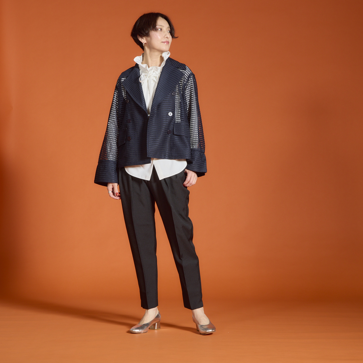 ボン・ブリコラージュ バイ　レイコ・ホウセンジ 春夏通して大活躍！ 軽やかにおしゃれに羽織る シアージャケット