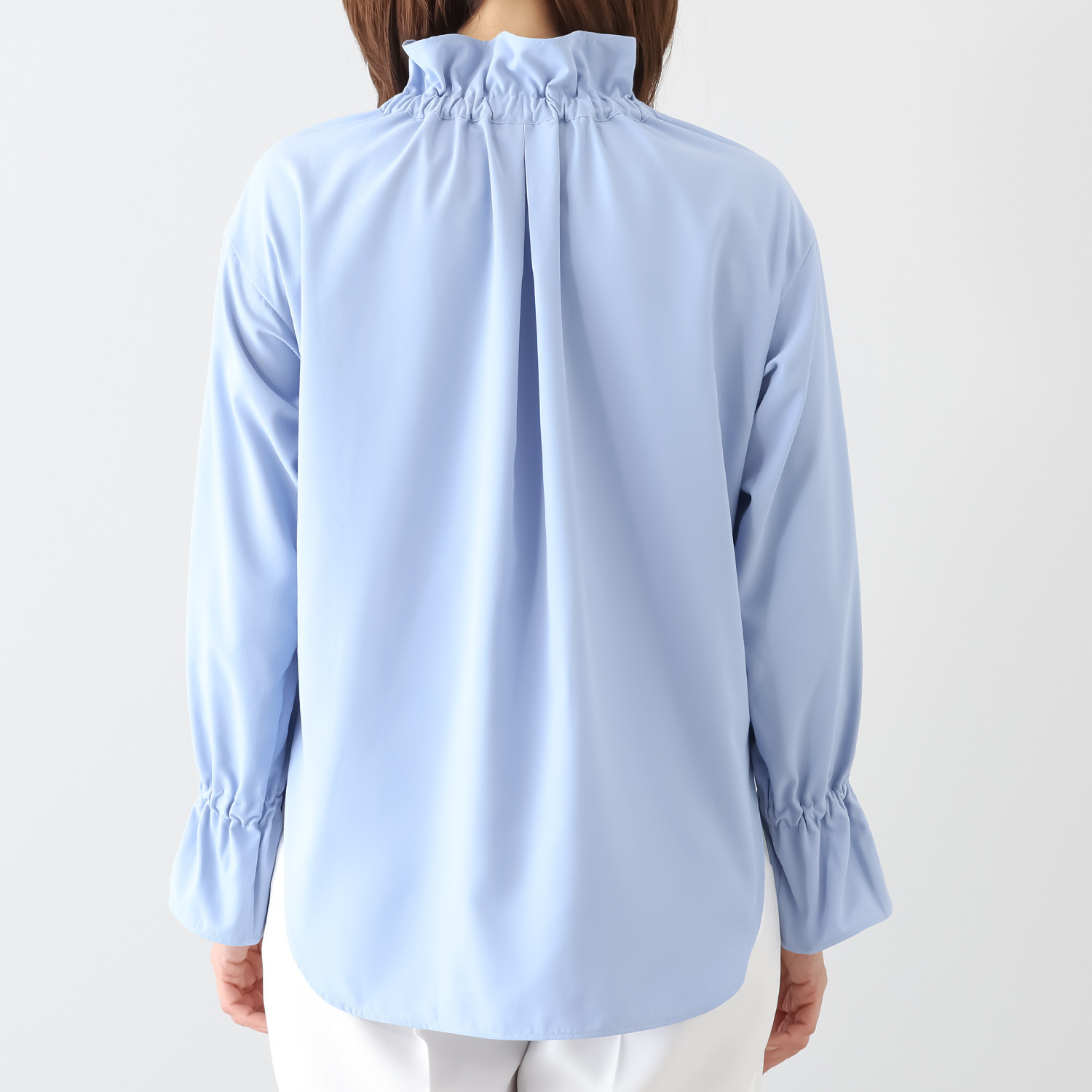 ボン・ブリコラージュ バイ　レイコ・ホウセンジ これ一枚できれいにキマる 大人の女性の フリルカラーブラウス