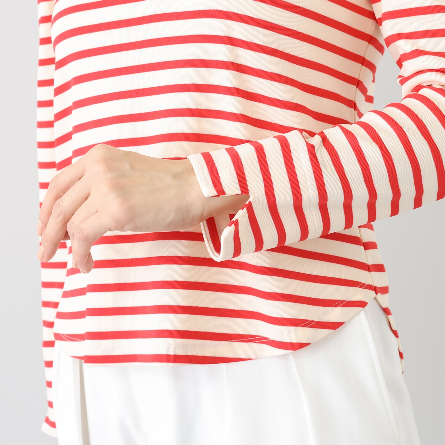 ボン・ブリコラージュ バイ　レイコ・ホウセンジ マリン調の エレガントカジュアルに！ コード刺しゅうもかわいい ボートネックプルオーバー