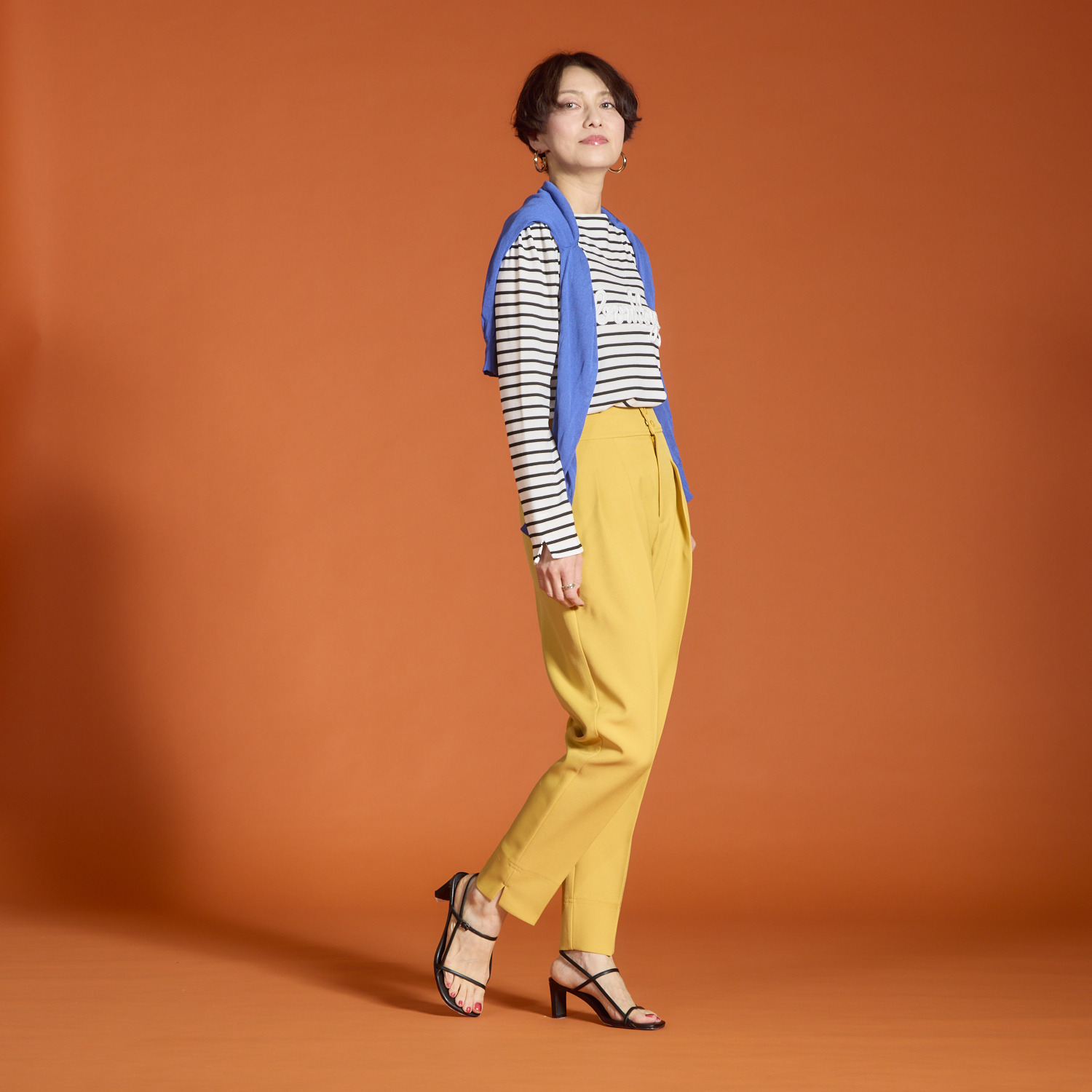 ボン・ブリコラージュ バイ　レイコ・ホウセンジ マリン調の エレガントカジュアルに！ コード刺しゅうもかわいい ボートネックプルオーバー