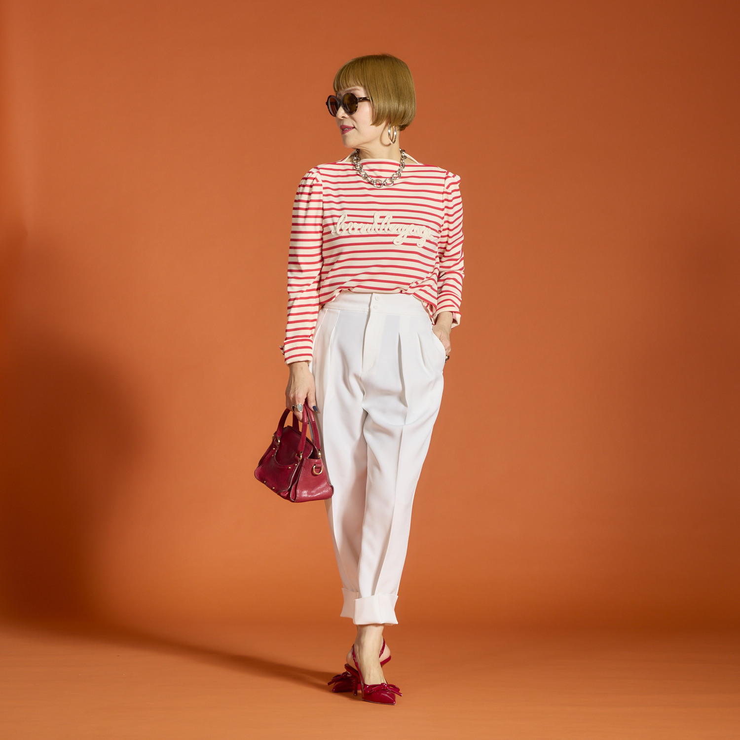 ボン・ブリコラージュ バイ　レイコ・ホウセンジ これだけで スタイルアップ！ 脚長ラインが美しい テーパードパンツ