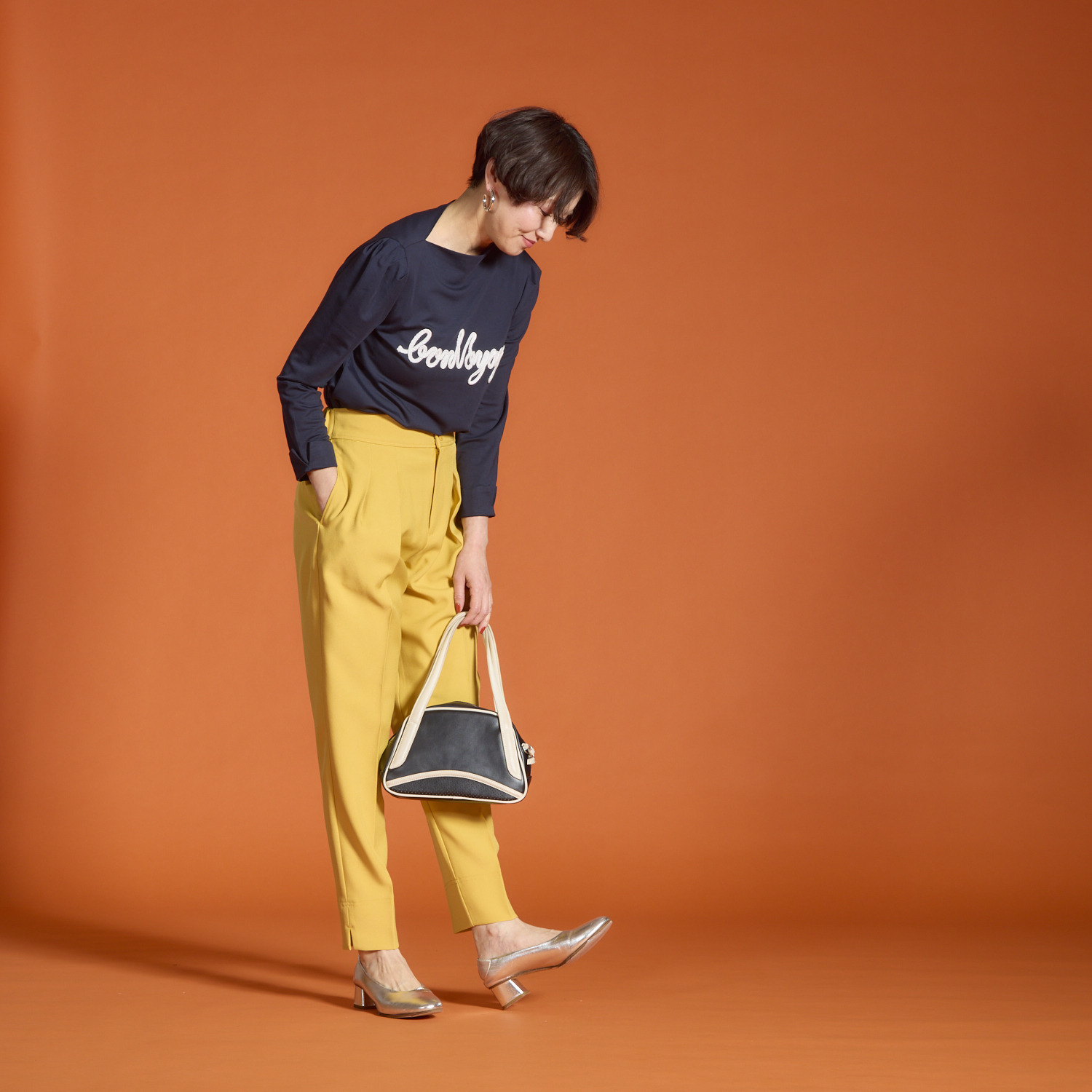 ボン・ブリコラージュ バイ　レイコ・ホウセンジ これだけで スタイルアップ！ 脚長ラインが美しい テーパードパンツ