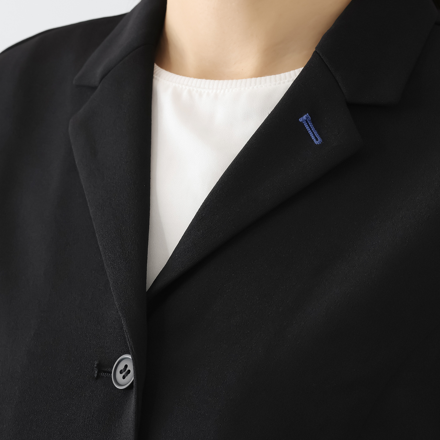 ミニマライズプラス 春らしい軽やかさ トレンドを取り入れた 大人スタイリッシュな 異素材使いの ロングコート