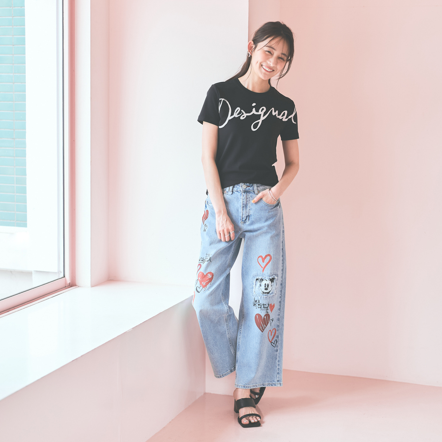 デシグアル ロゴアートプリント Ｔシャツ