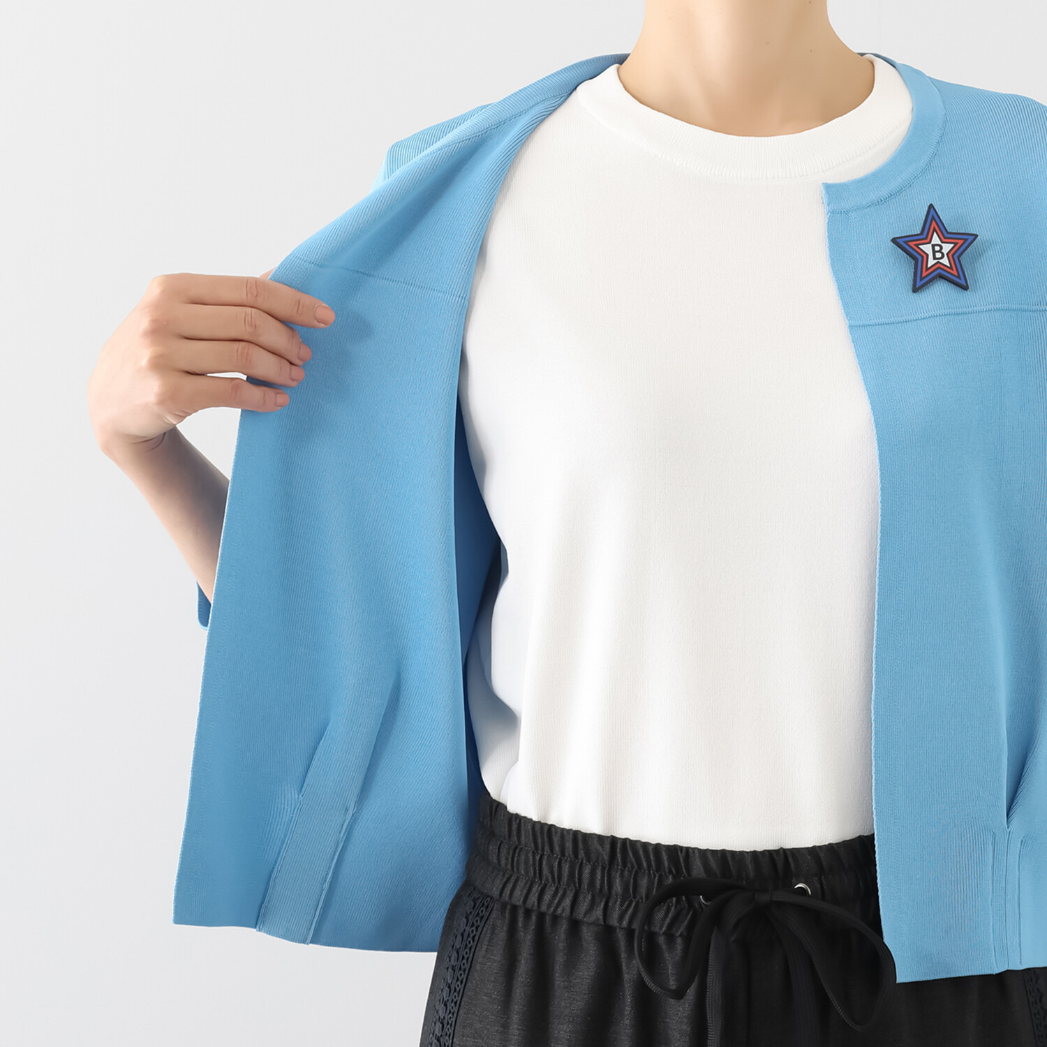 ブルーコレクション 万能なパートナー 星で遊ぶ きちんと見え カーディジャケット