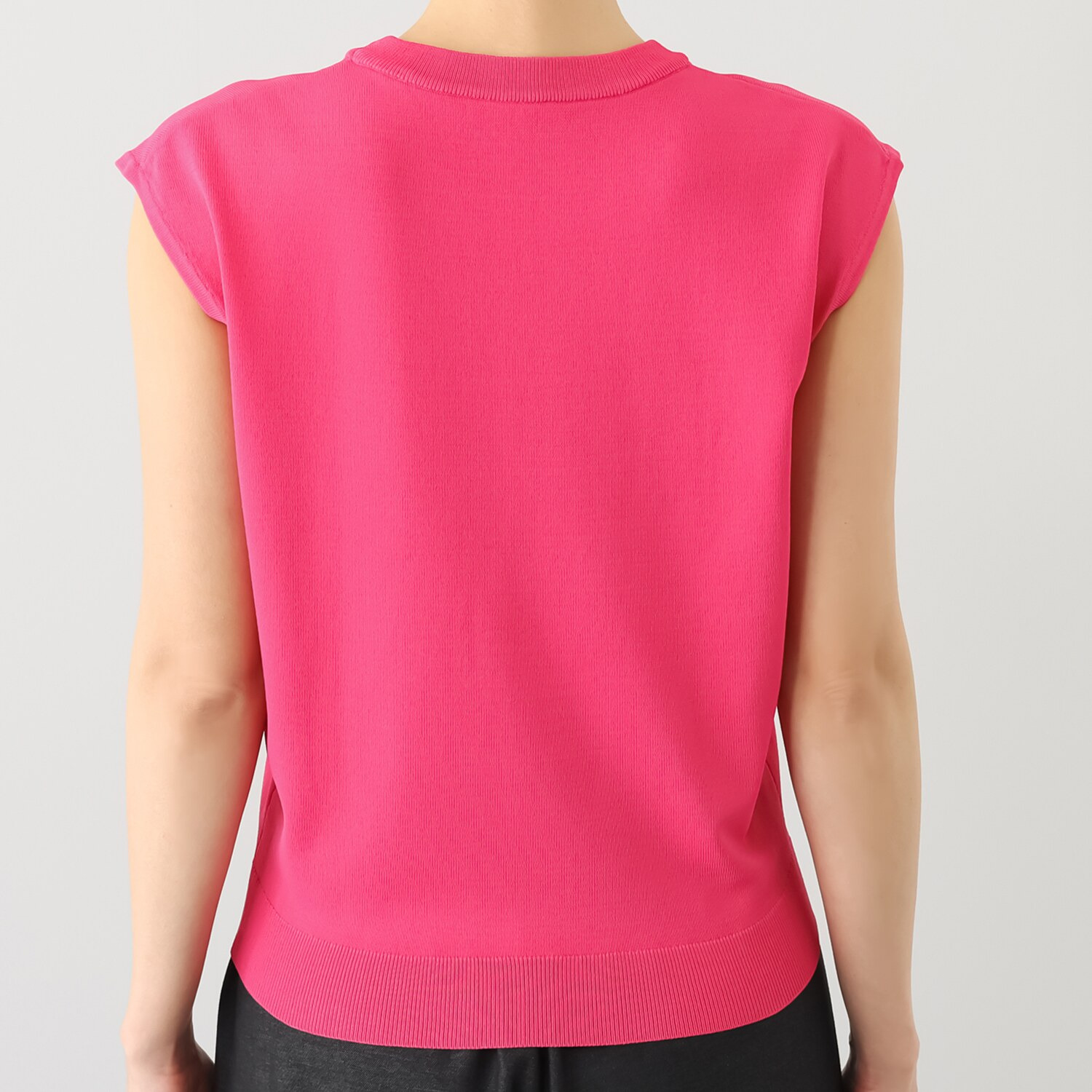 ブルーコレクション キラキラがたまらない！ ラインストーンアクセント フレンチスリーブ ニットトップス