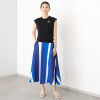 ブルーコレクション 心はずむ！ 配色フレアースカート