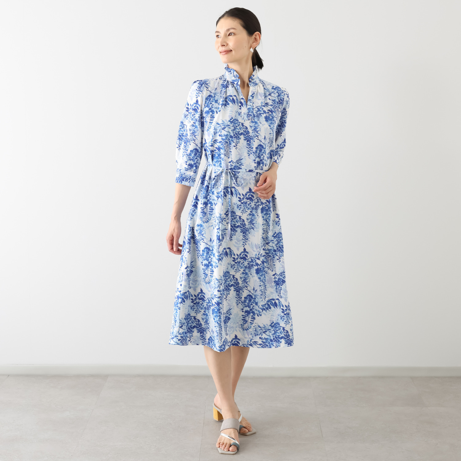 ブルーコレクション 一枚でパッと決まる！ プリントワンピース