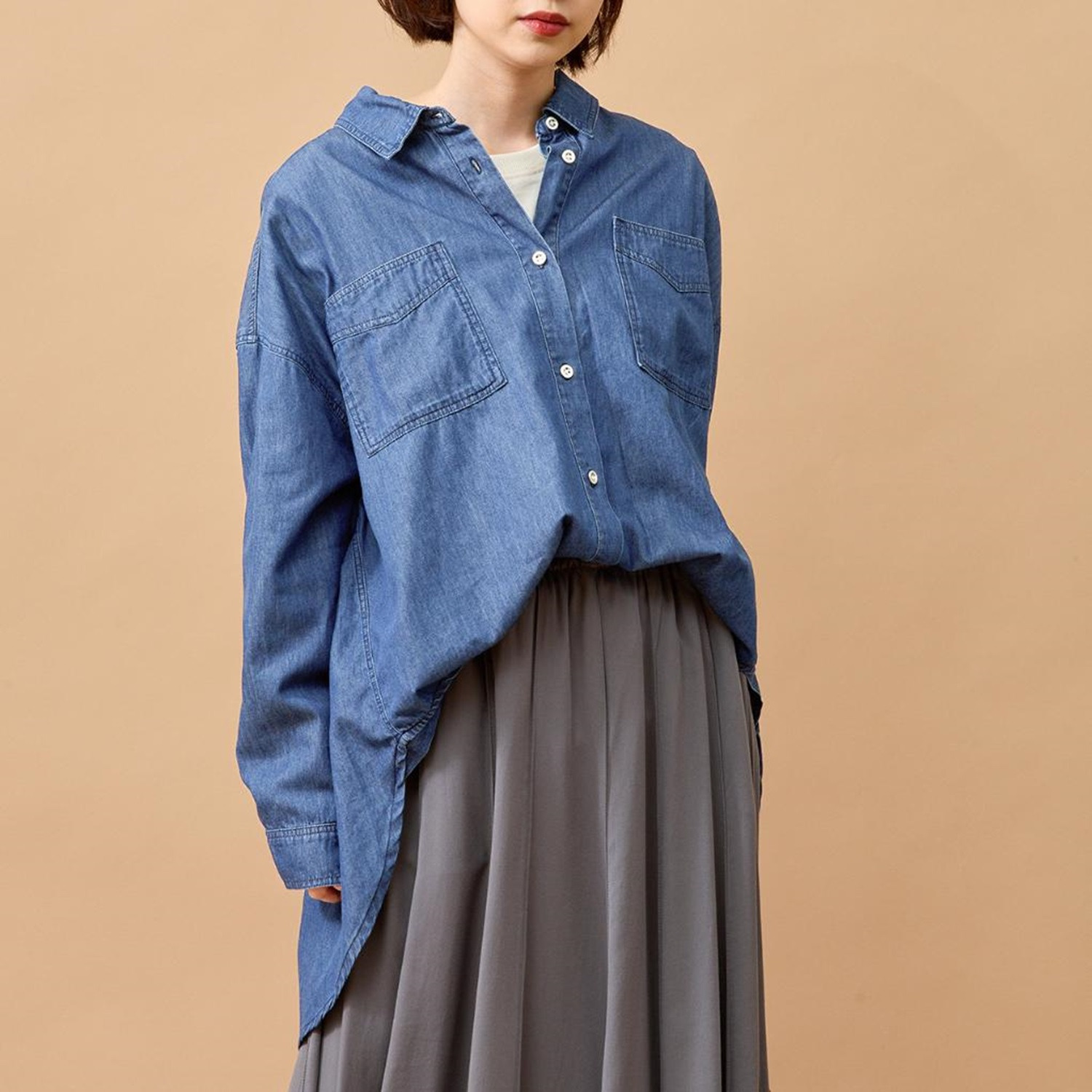 エムエムオー ４．５オンスデニム オーバーサイズシャツ