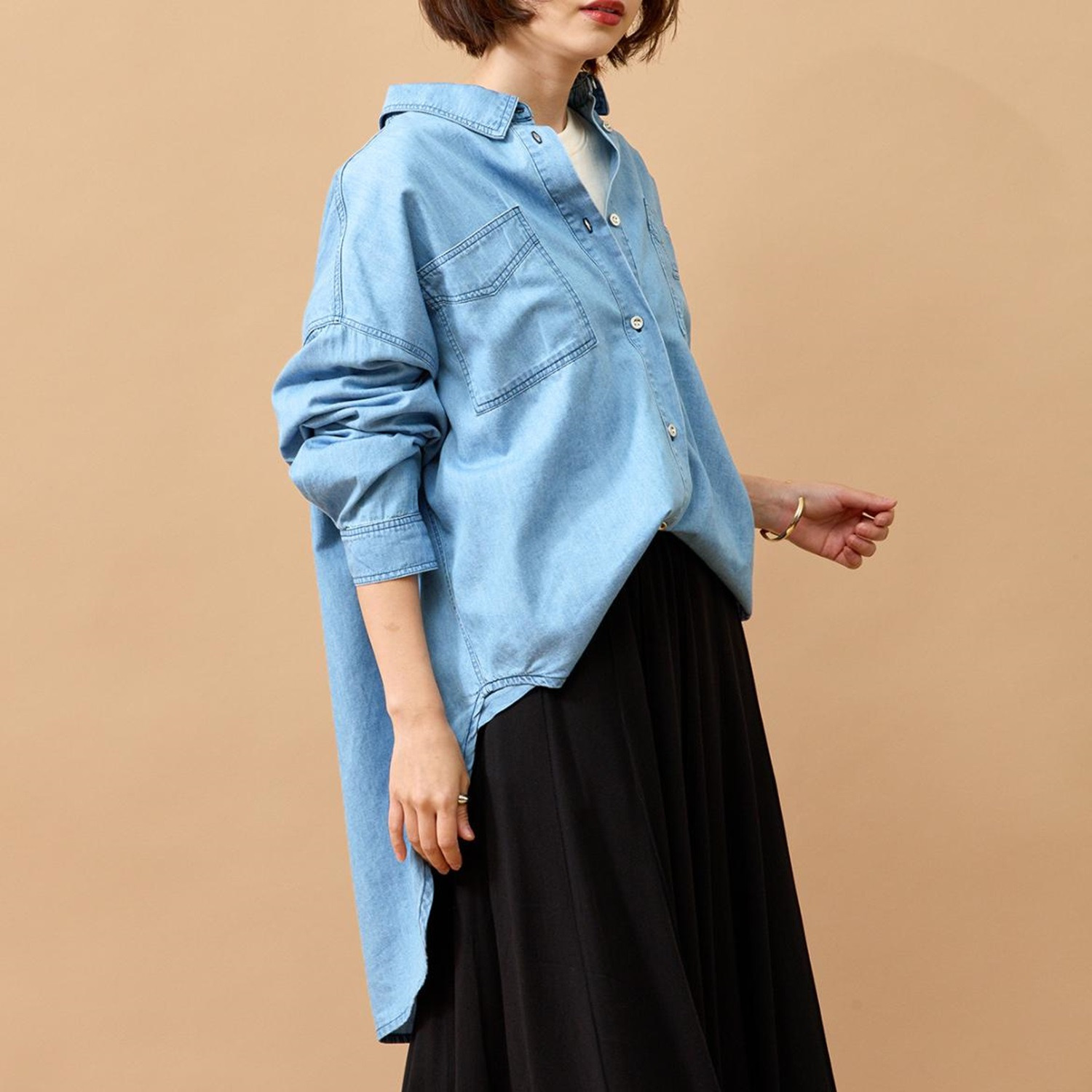 エムエムオー ４．５オンスデニム オーバーサイズシャツ