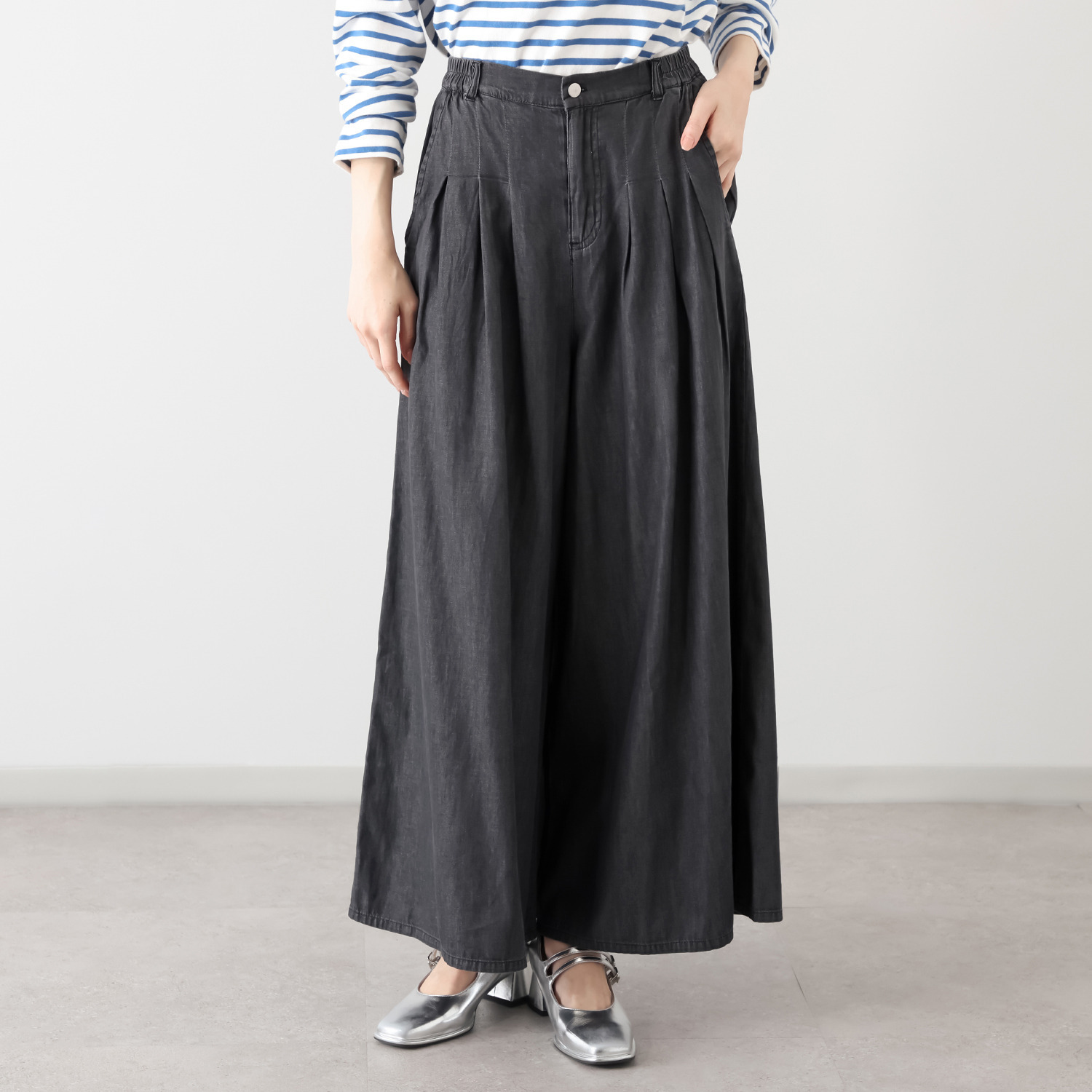 エムエムオー ４．５オンスデニム タックワイドパンツ