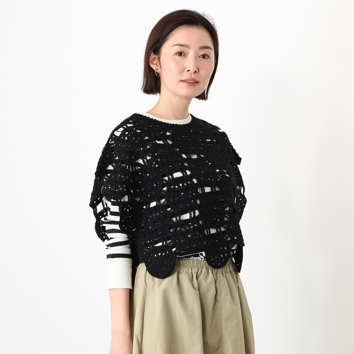 エムエムオー クロシェ風柄編 ２ウェイベスト